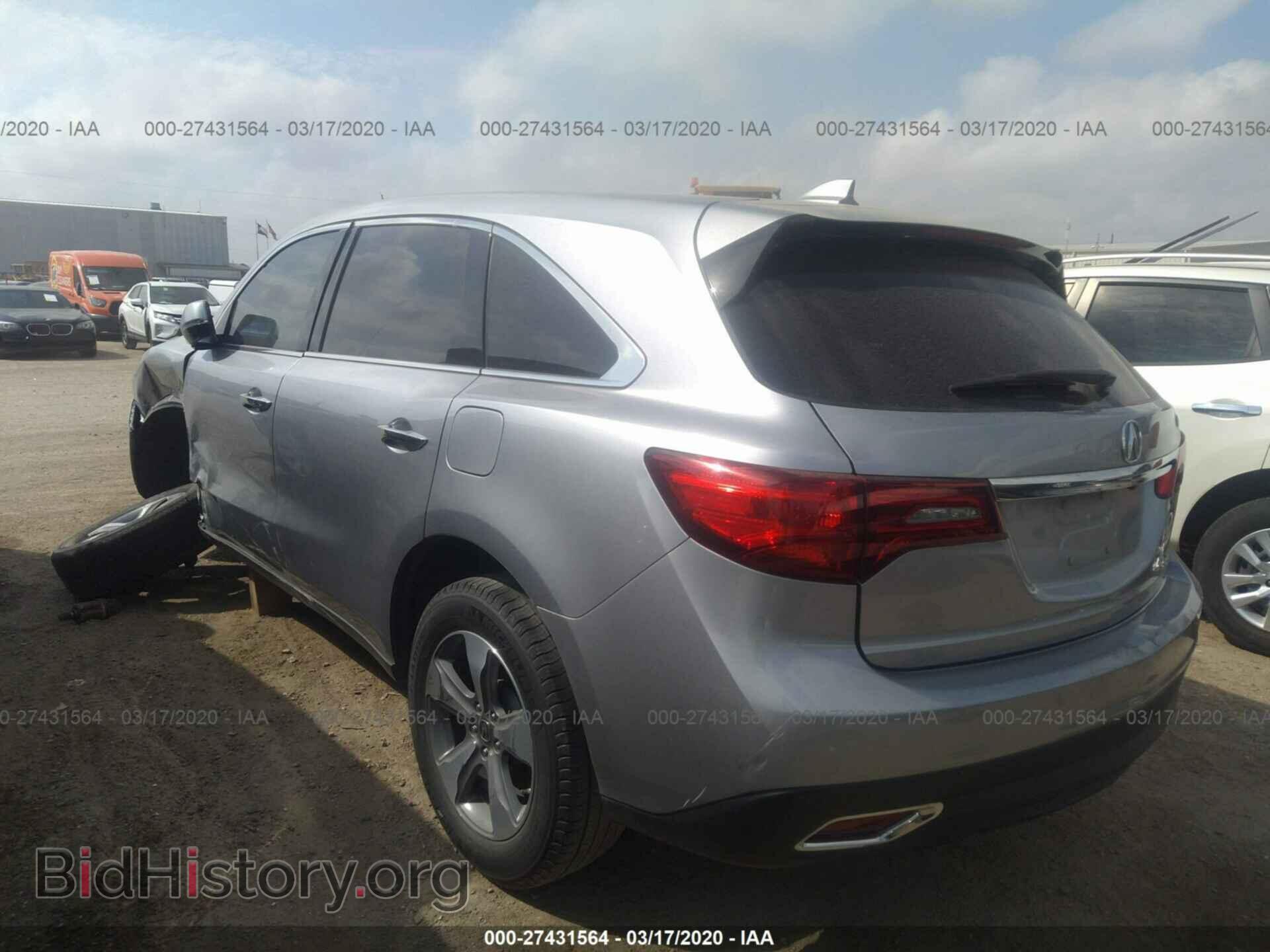 2016 ACURA MDX - VIN: 5FRYD3H20GB012979 - Фото 3
