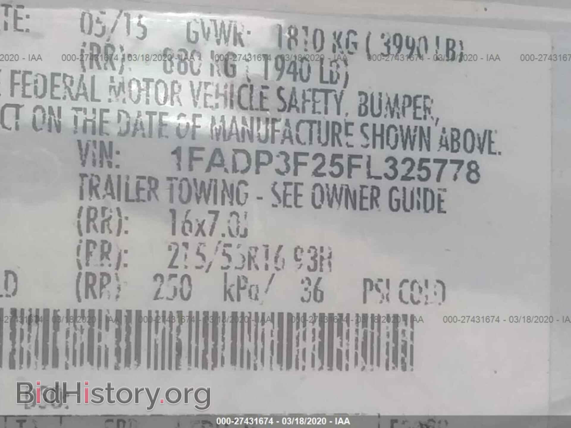 2015 FORD FOCUS - VIN: 1FADP3F25FL325778 - Фото 9