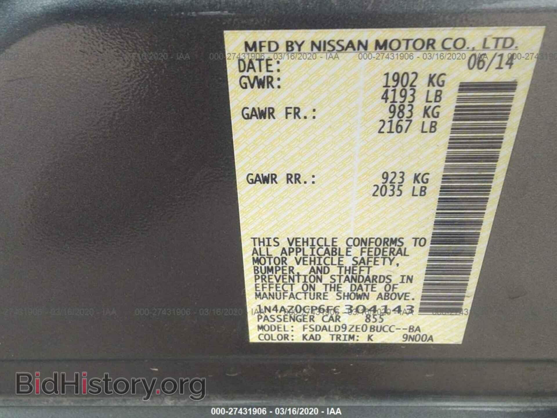 2015 NISSAN LEAF - VIN: 1N4AZ0CP6FC304143 - Фото 9