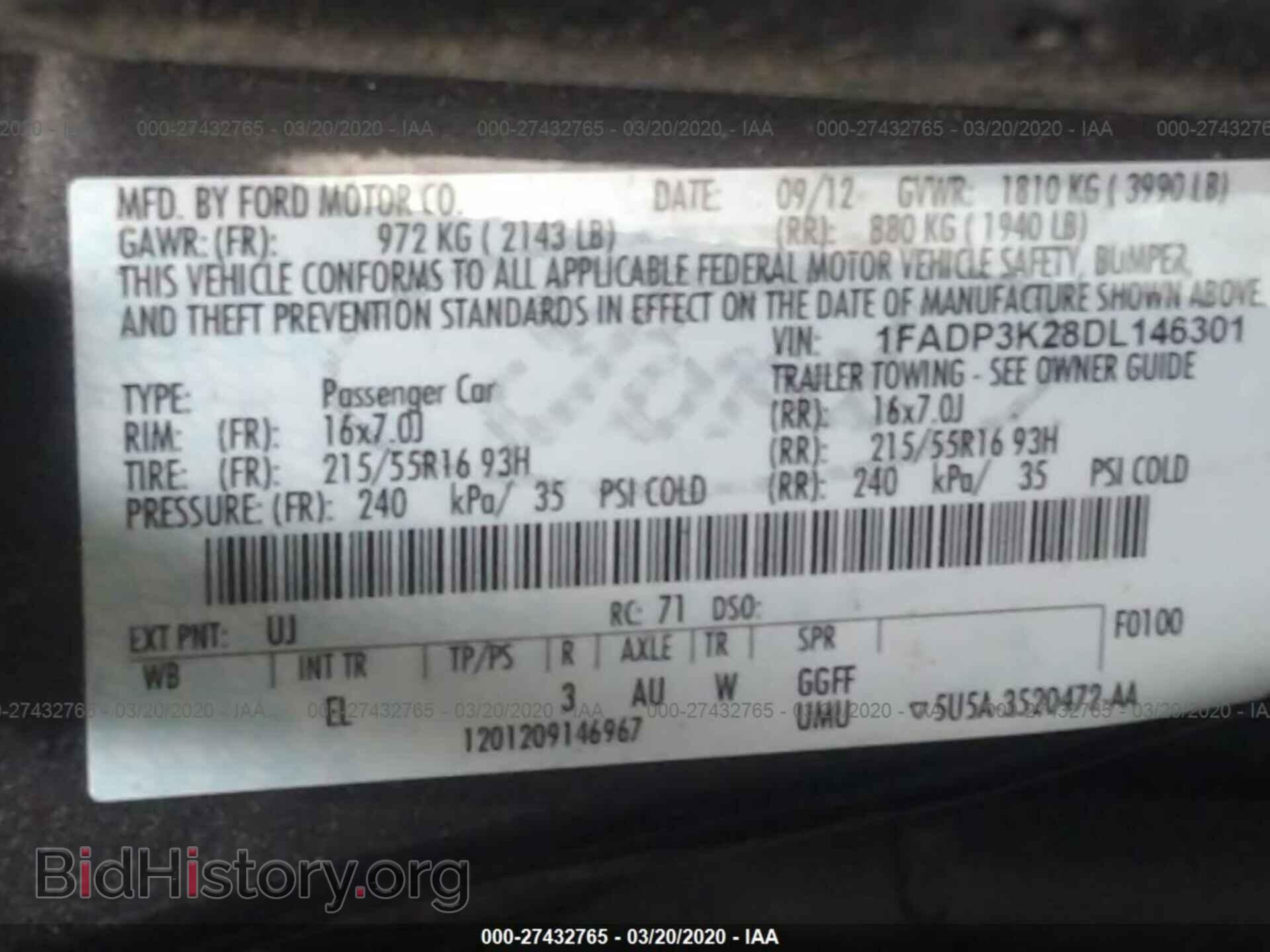 2013 FORD FOCUS - VIN: 1FADP3K28DL146301 - Photo 9