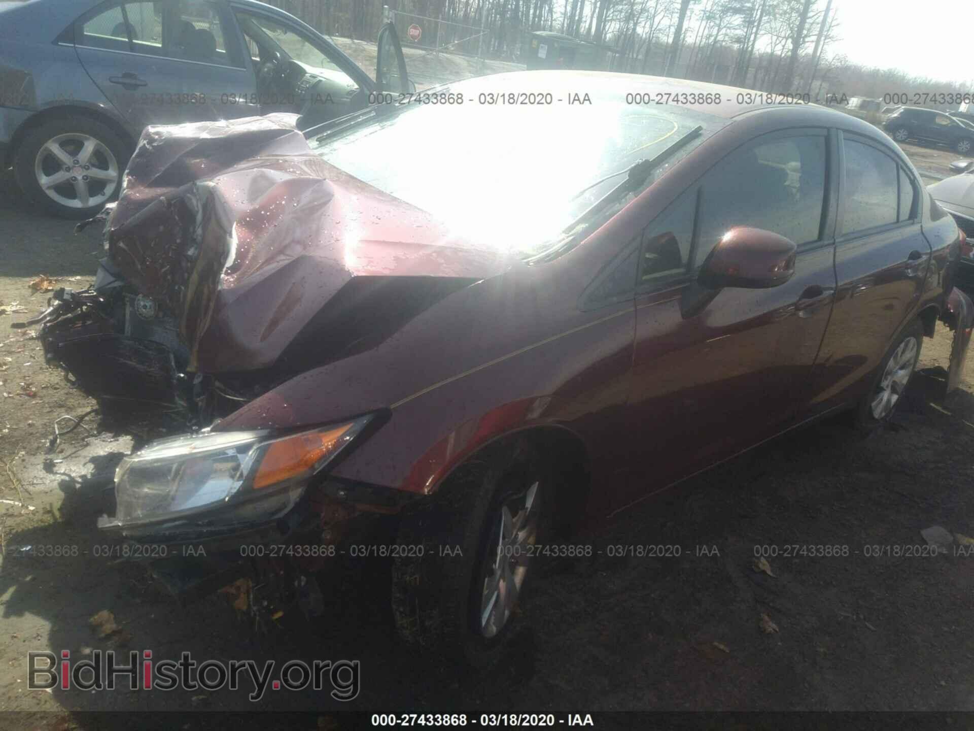 2012 HONDA CIVIC - VIN: 2HGFB2F57CH544970 - Фото 2