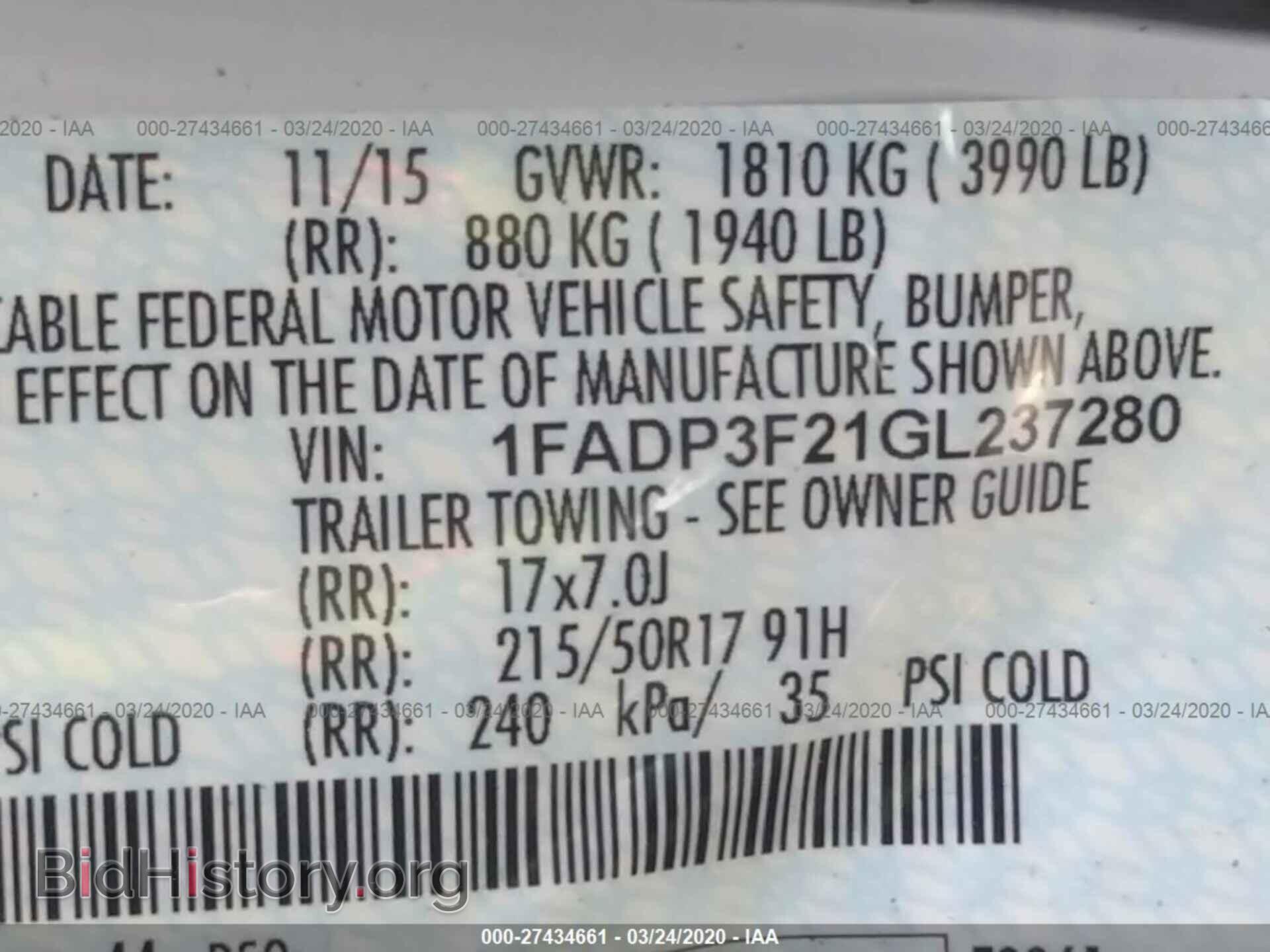 2016 FORD FOCUS - VIN: 1FADP3F21GL237280 - Photo 9