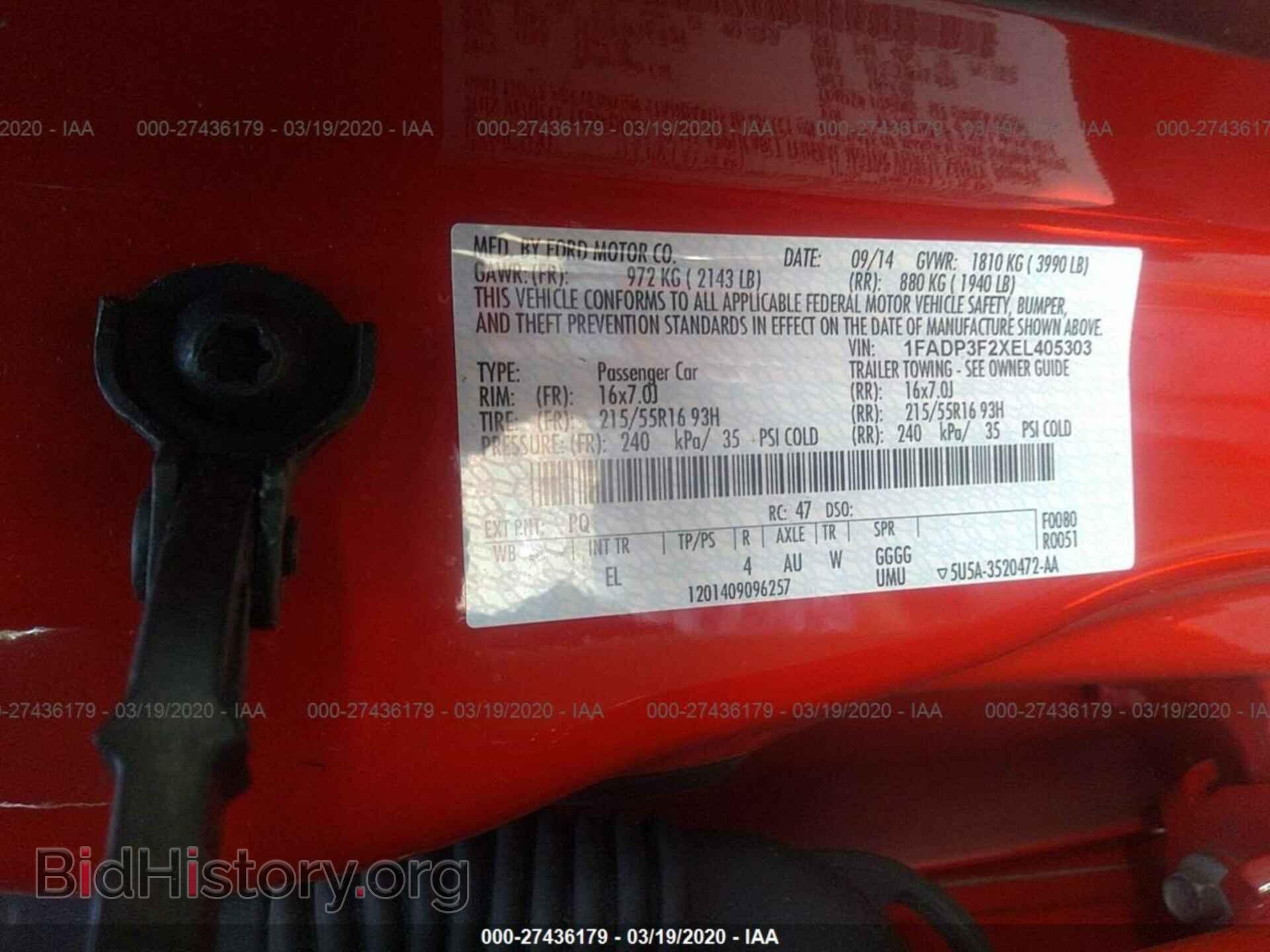 2014 FORD FOCUS - VIN: 1FADP3F2XEL405303 - Photo 9