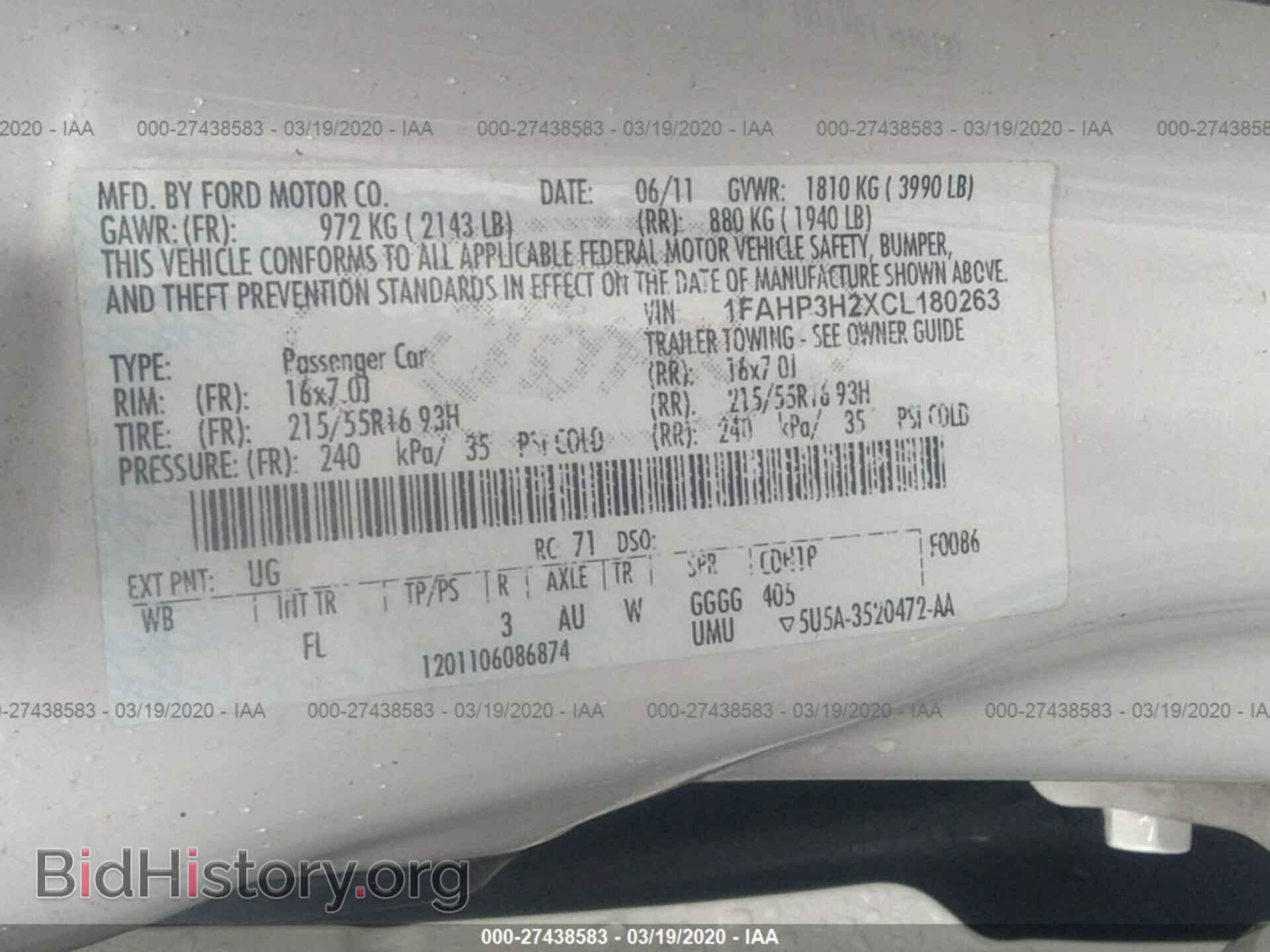 2012 FORD FOCUS - VIN: 1FAHP3H2XCL180263 - Photo 9