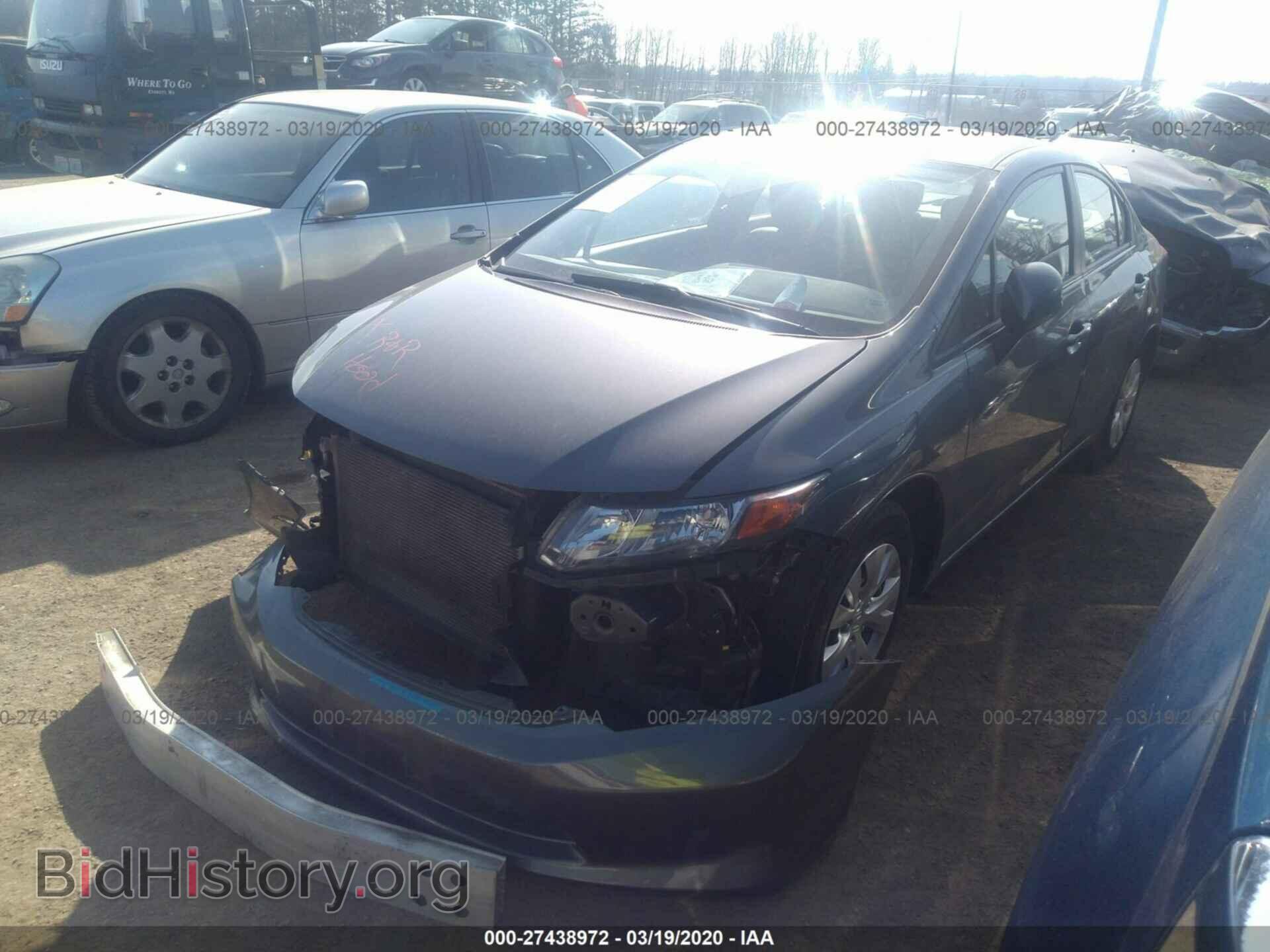 2012 HONDA CIVIC - VIN: 19XFB2F59CE374492 - Фото 2
