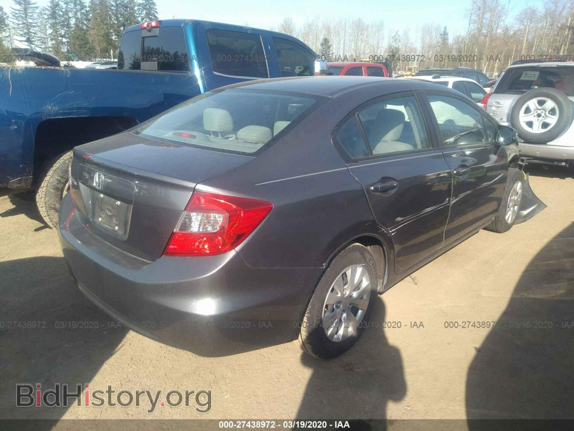 2012 HONDA CIVIC - VIN: 19XFB2F59CE374492 - Фото 4
