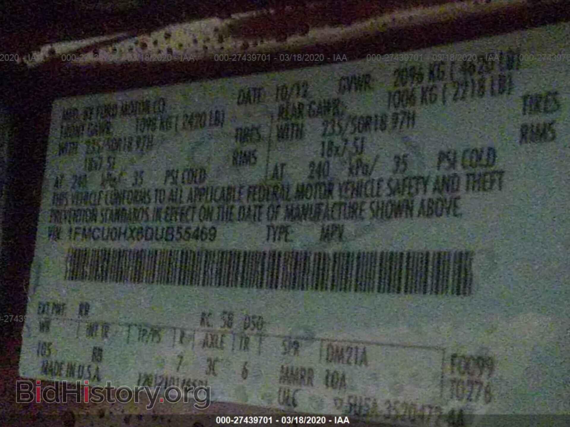 2013 FORD ESCAPE - VIN: 1FMCU0HX6DUB55469 - Фото 9