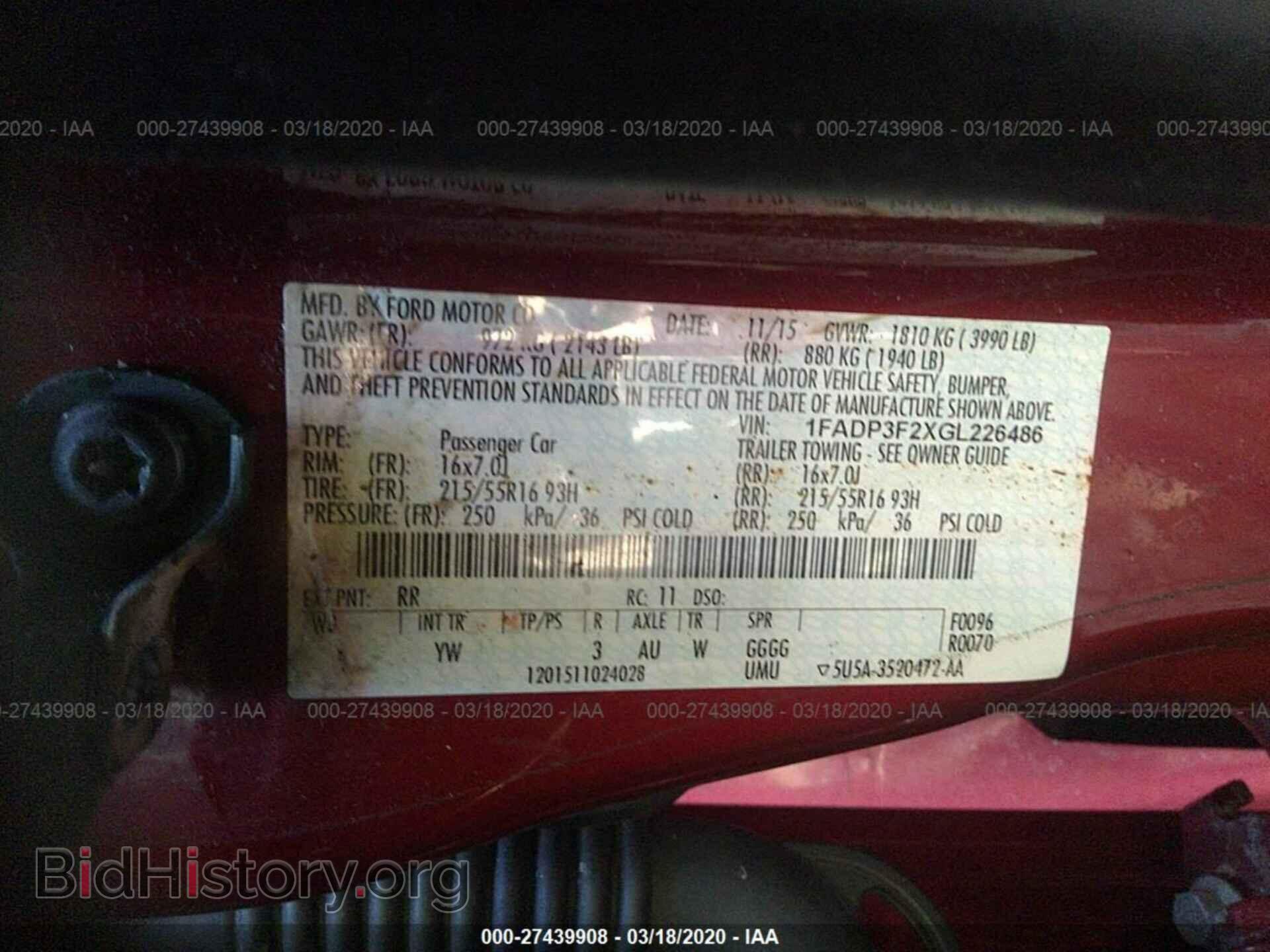 2016 FORD FOCUS - VIN: 1FADP3F2XGL226486 - Фото 9
