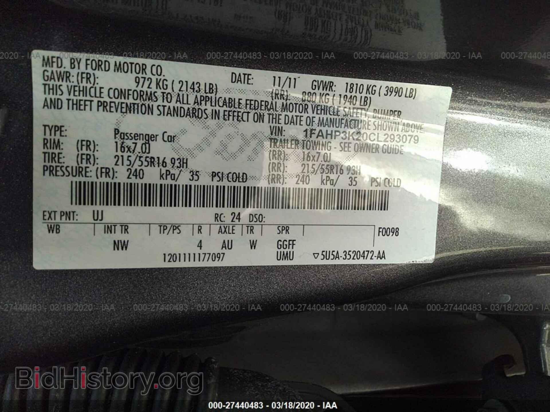 2012 FORD FOCUS - VIN: 1FAHP3K20CL293079 - Photo 9