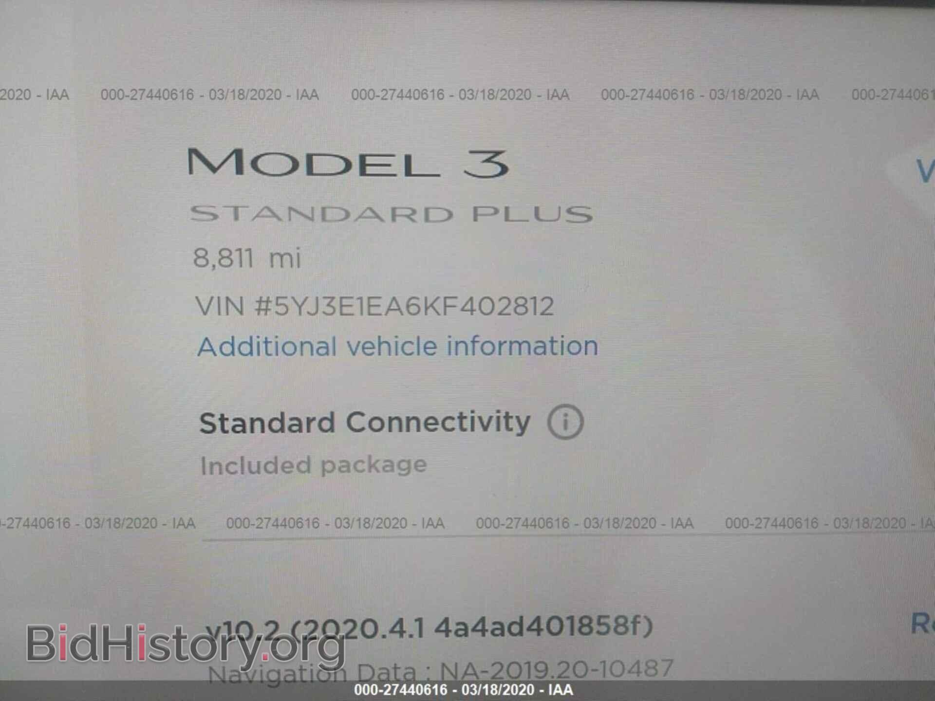 2019 TESLA MODEL 3 - VIN: 5YJ3E1EA6KF402812 - Photo 7