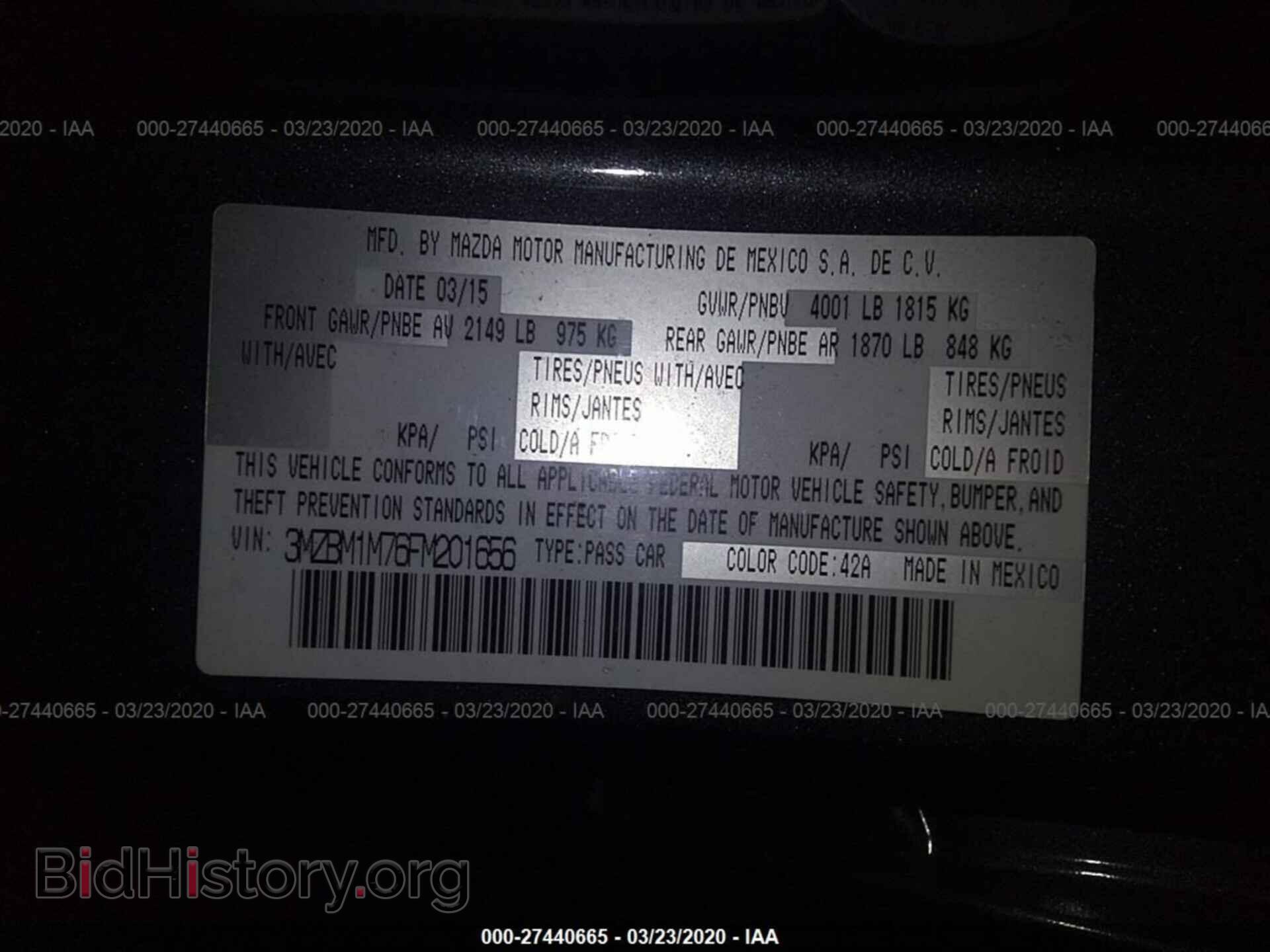 2015 MAZDA 3 - VIN: 3MZBM1M76FM201656 - Фото 9