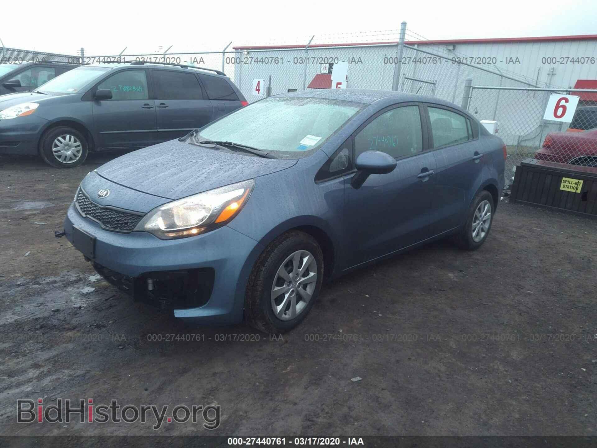 2016 KIA RIO - VIN: KNADM4A37G6659784 - Фото 2