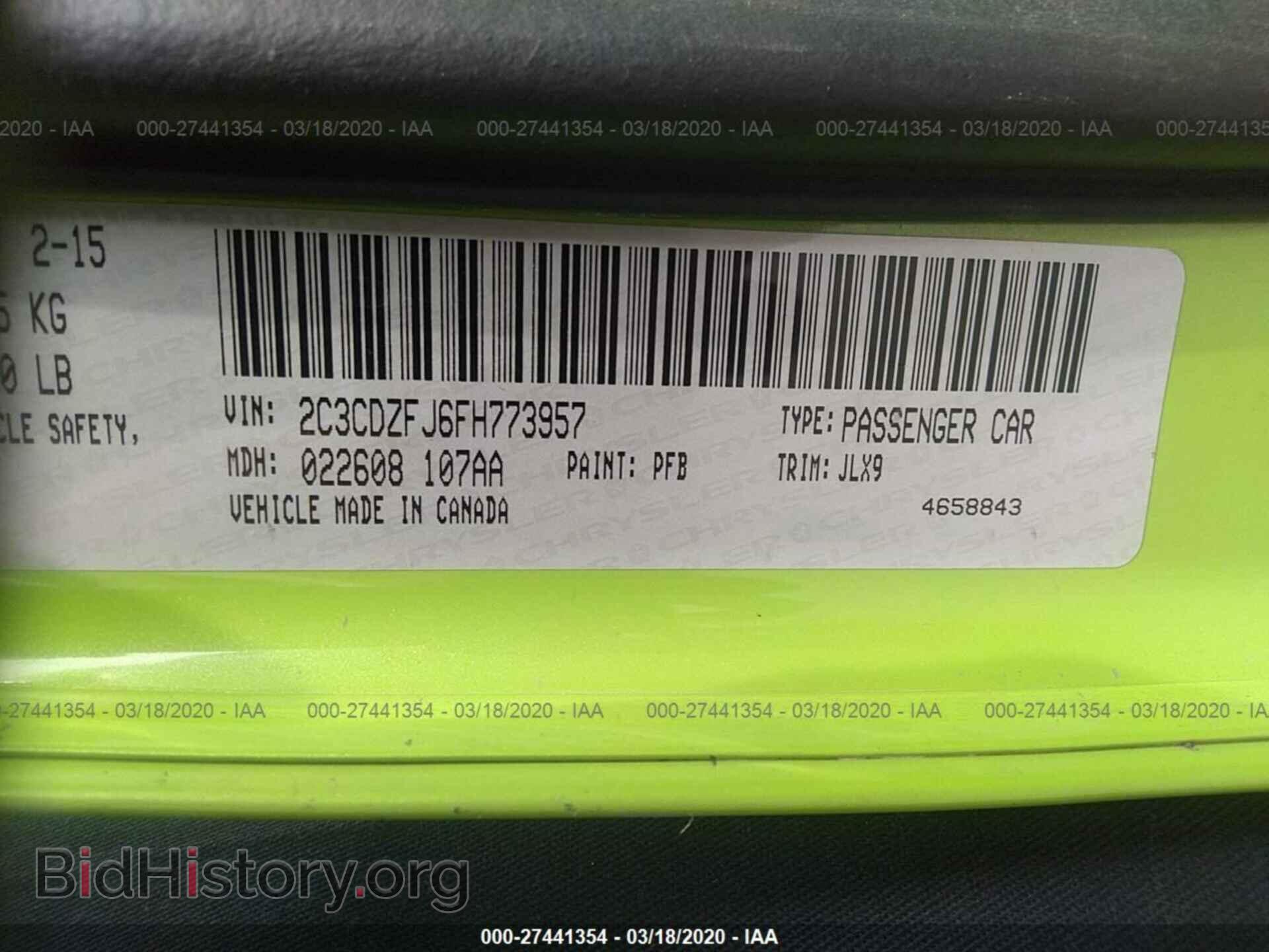 2015 DODGE CHALLENGER - VIN: 2C3CDZFJ6FH773957 - Photo 9