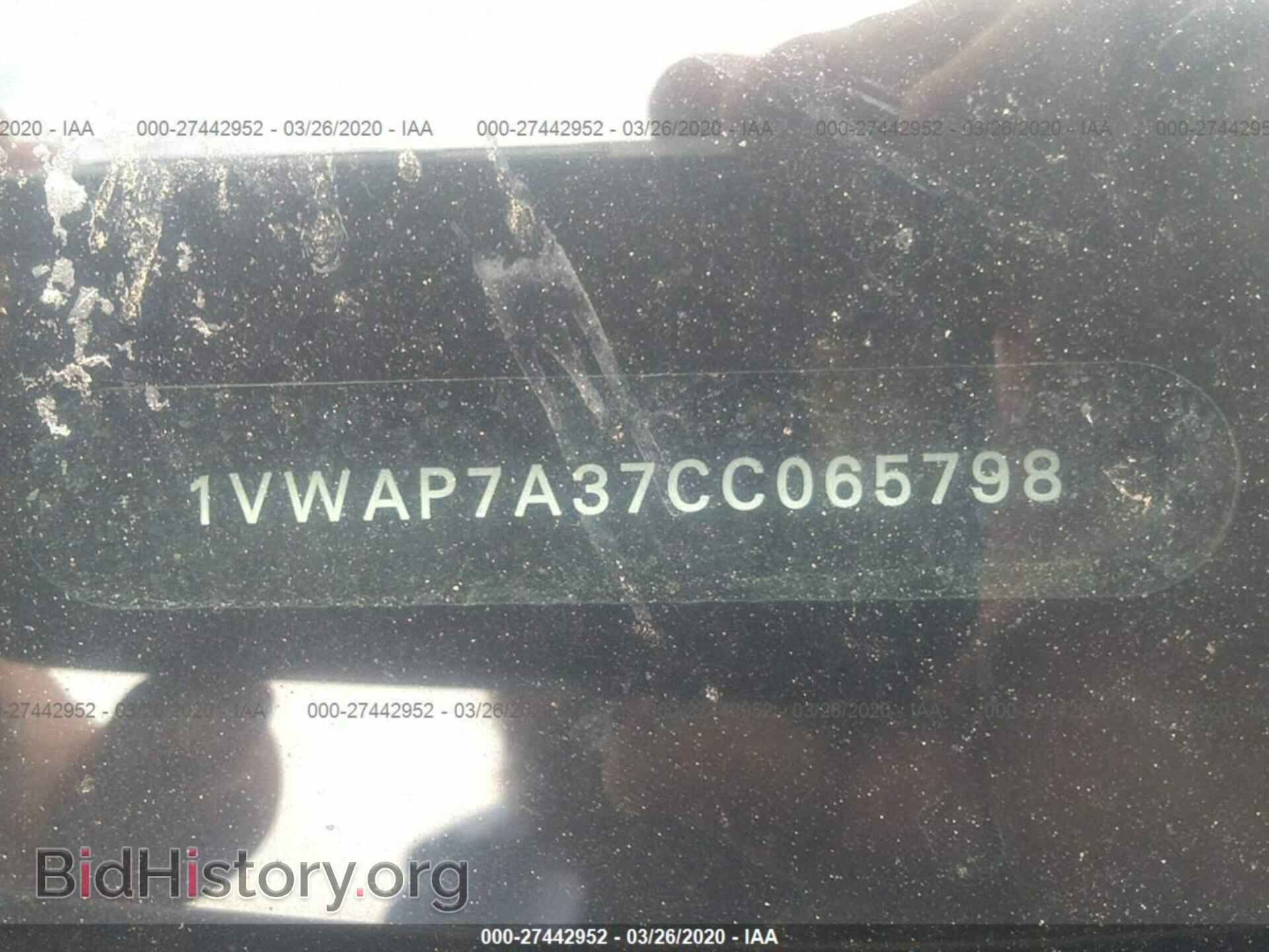 2012 VOLKSWAGEN PASSAT - VIN: 1VWAP7A37CC065798 - Фото 9
