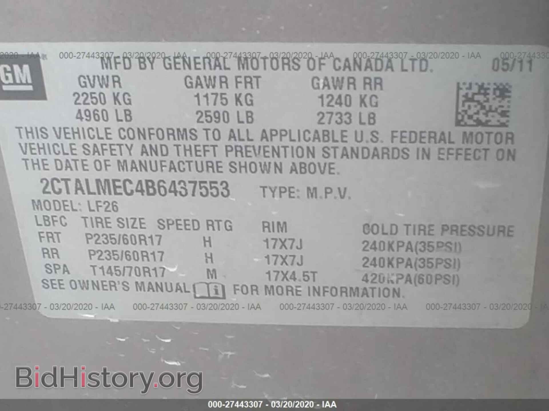 2011 GMC TERRAIN - VIN: 2CTALMEC4B6437553 - Photo 9