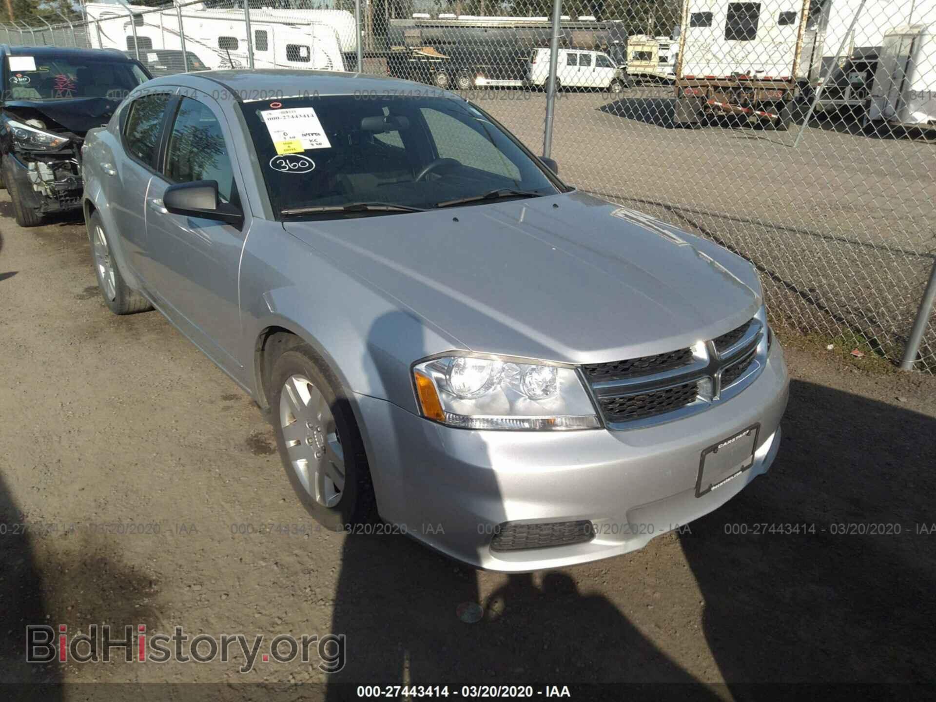 Photo 1C3CDZAB4CN322707 - DODGE AVENGER 2012
