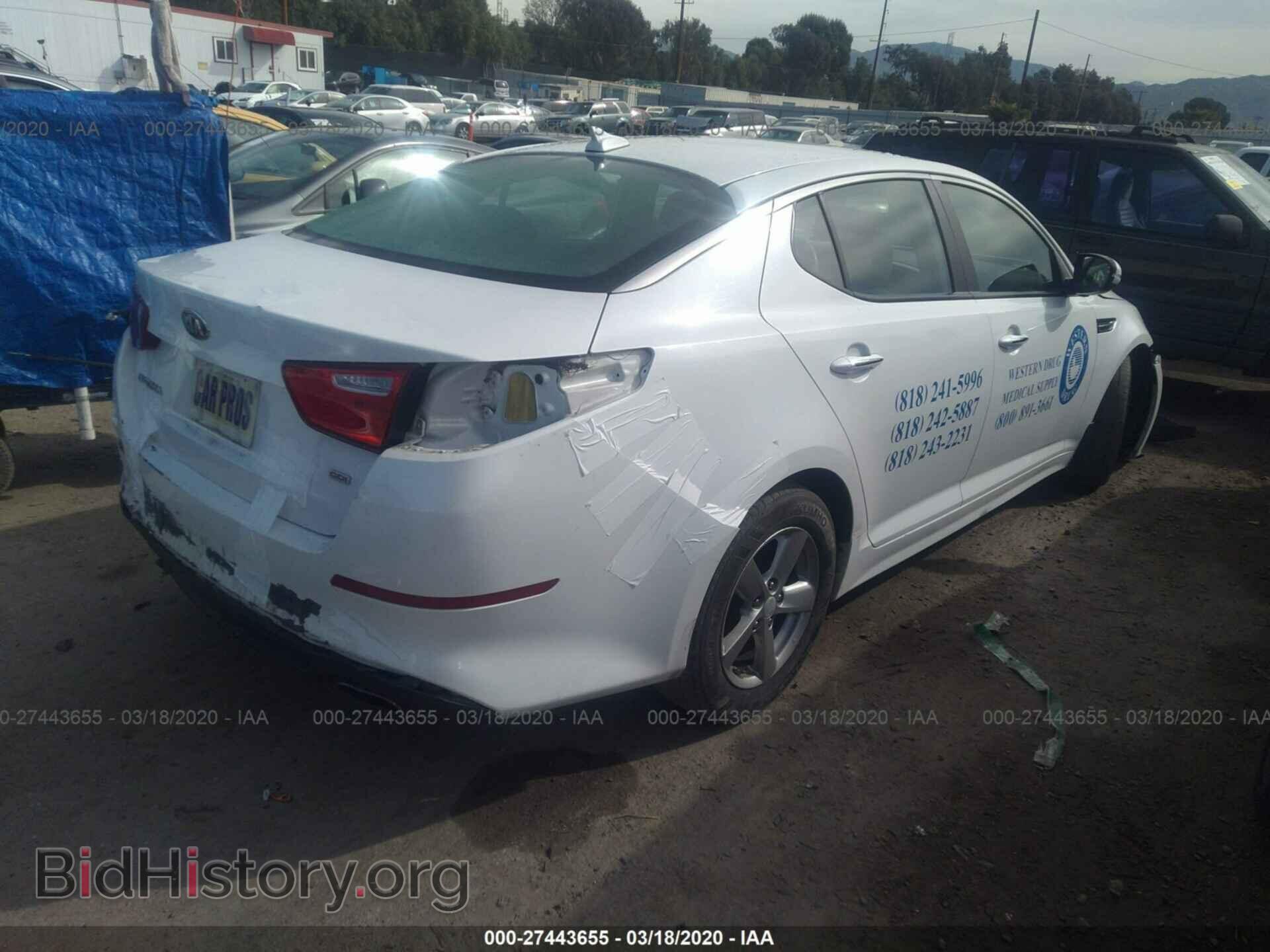 2015 KIA OPTIMA - VIN: 5XXGM4A72FG381105 - Photo 4