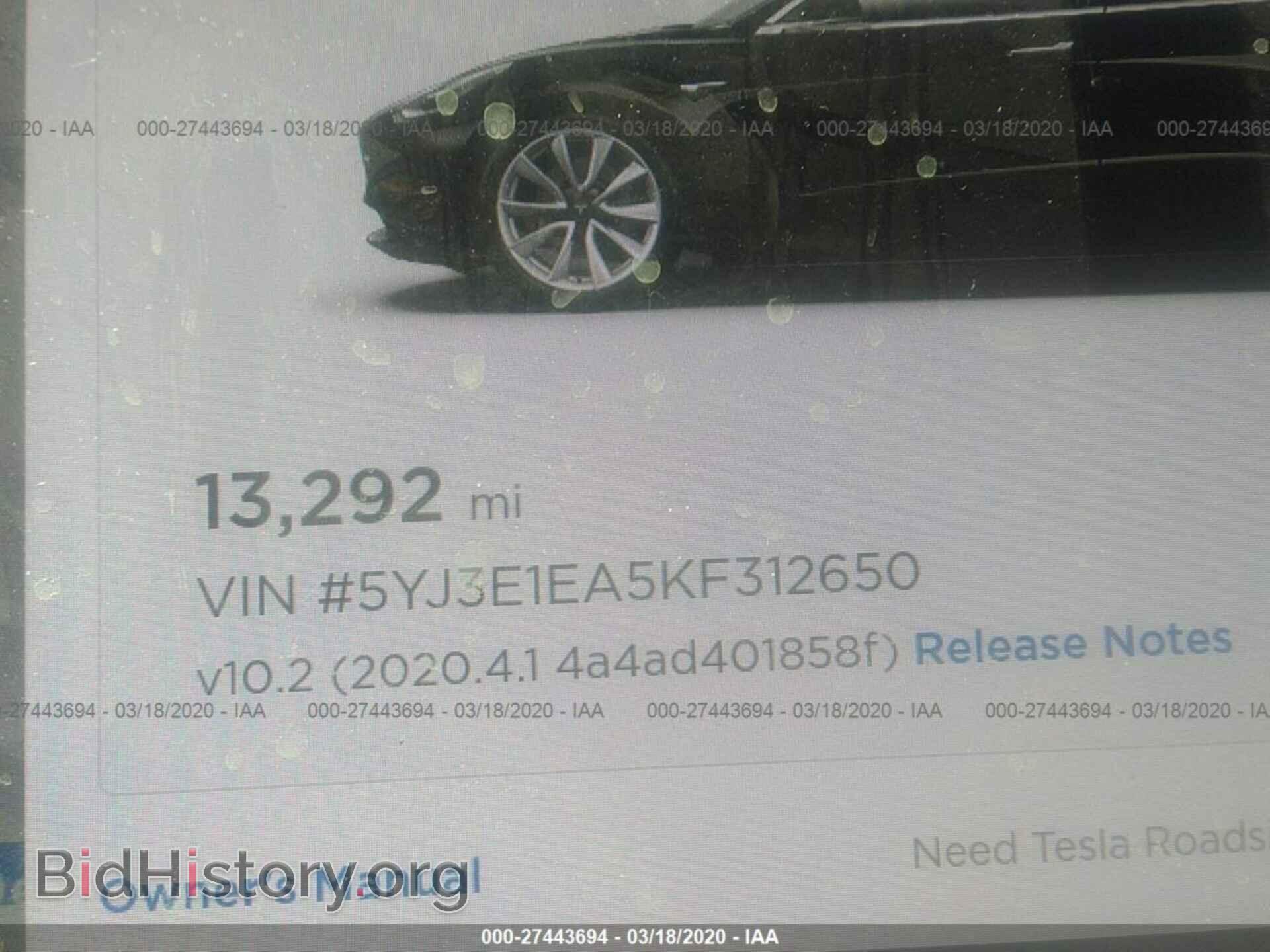 2019 TESLA MODEL 3 - VIN: 5YJ3E1EA5KF312650 - Photo 7