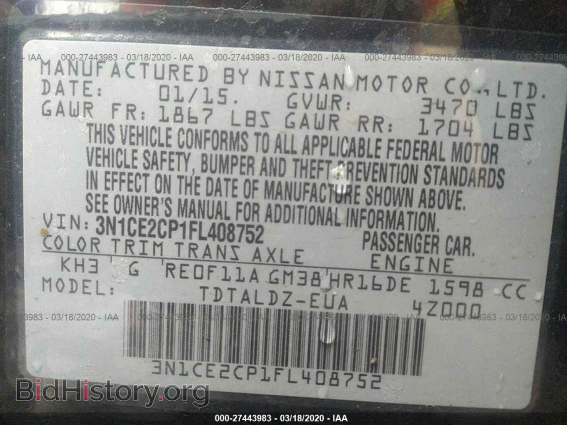 2015 NISSAN VERSA NOTE - VIN: 3N1CE2CP1FL408752 - Photo 9