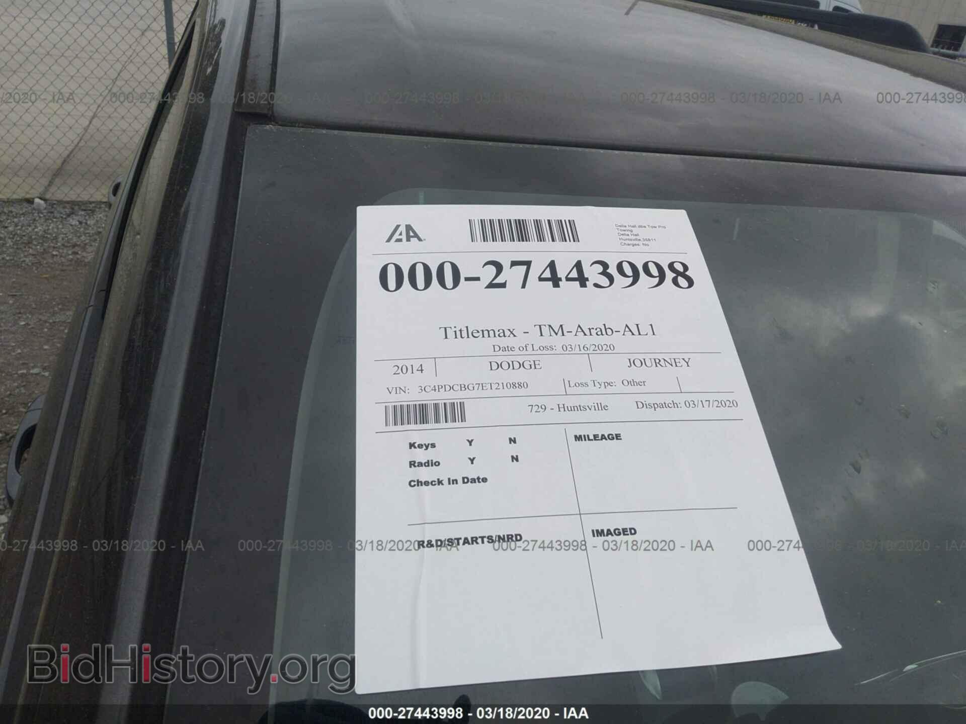 2014 DODGE JOURNEY - VIN: 3C4PDCBG7ET210880 - Фото 10