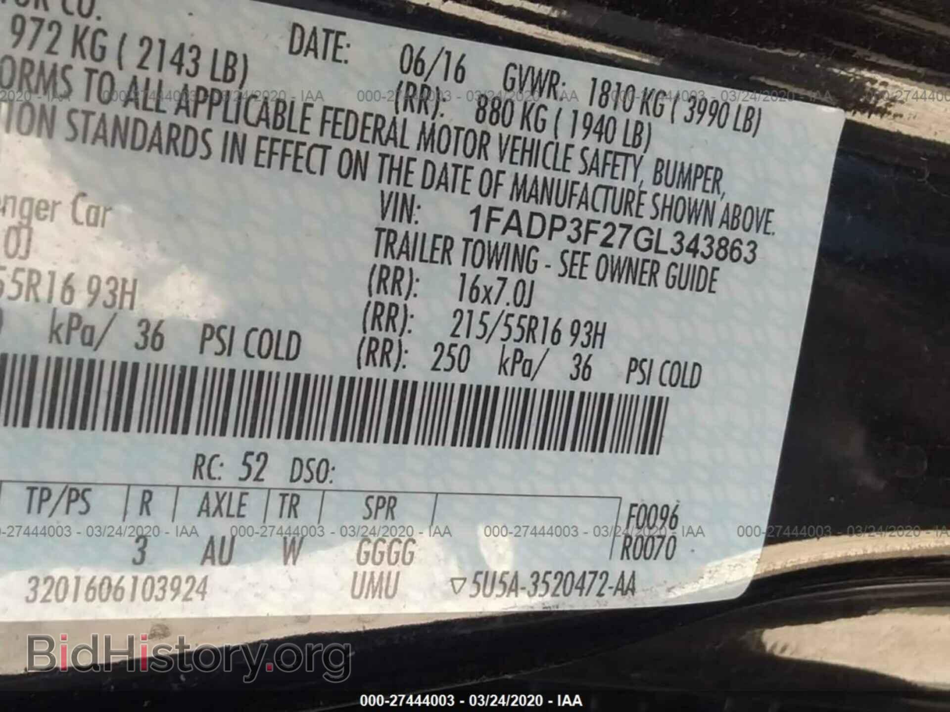 2016 FORD FOCUS - VIN: 1FADP3F27GL343863 - Photo 9