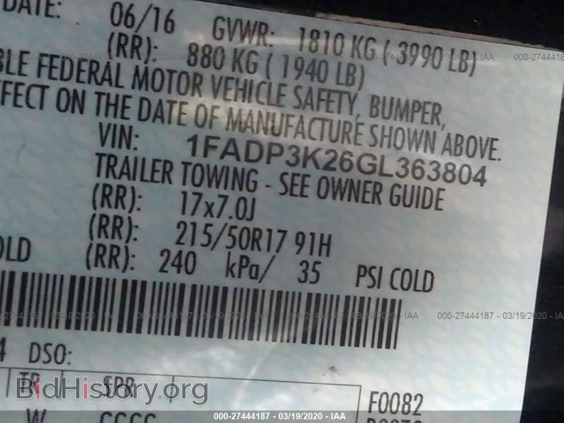 2016 FORD FOCUS - VIN: 1FADP3K26GL363804 - Photo 9