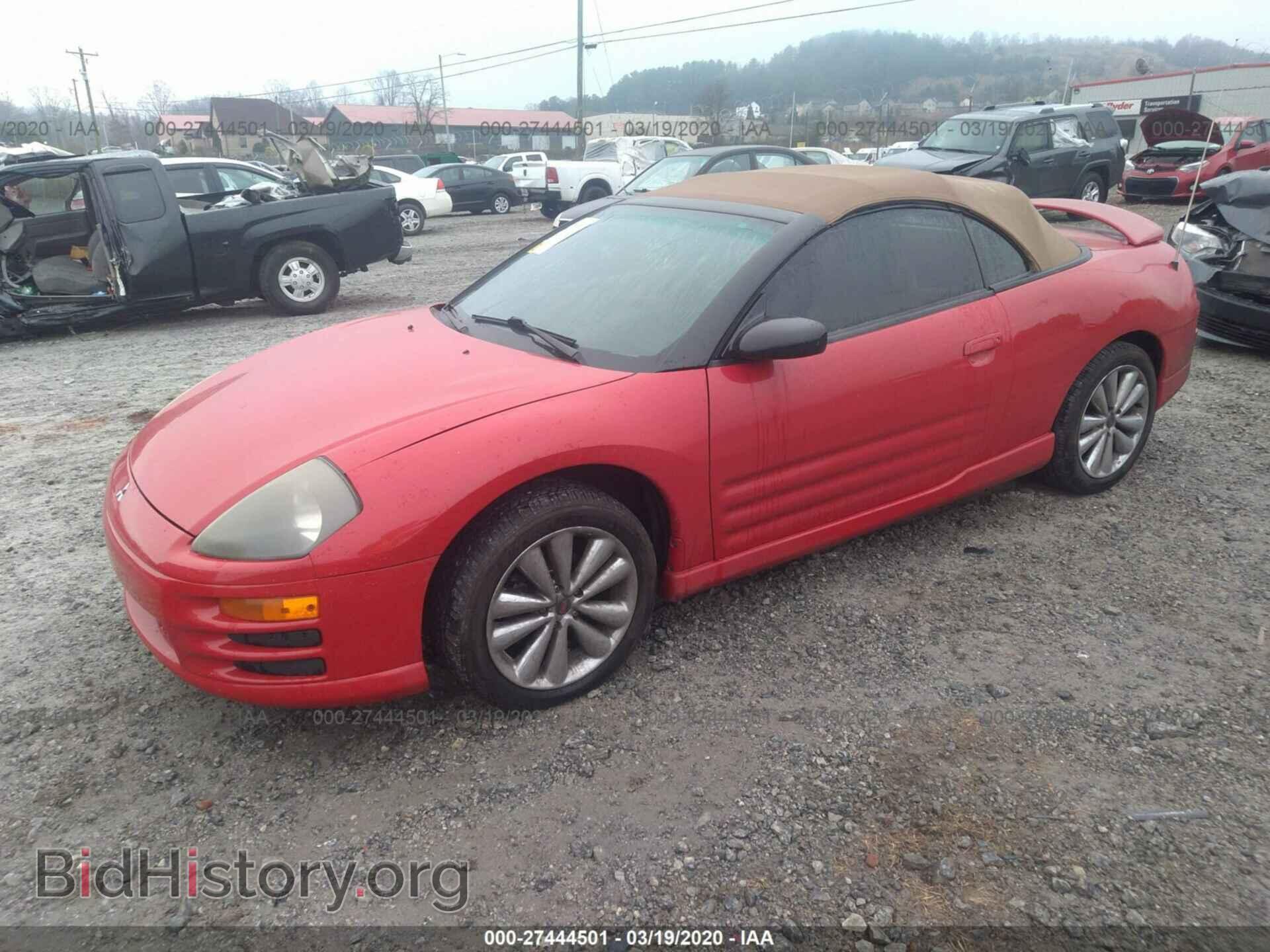 2001 MITSUBISHI ECLIPSE - VIN: 4A3AE55H11E004657 - Фото 2