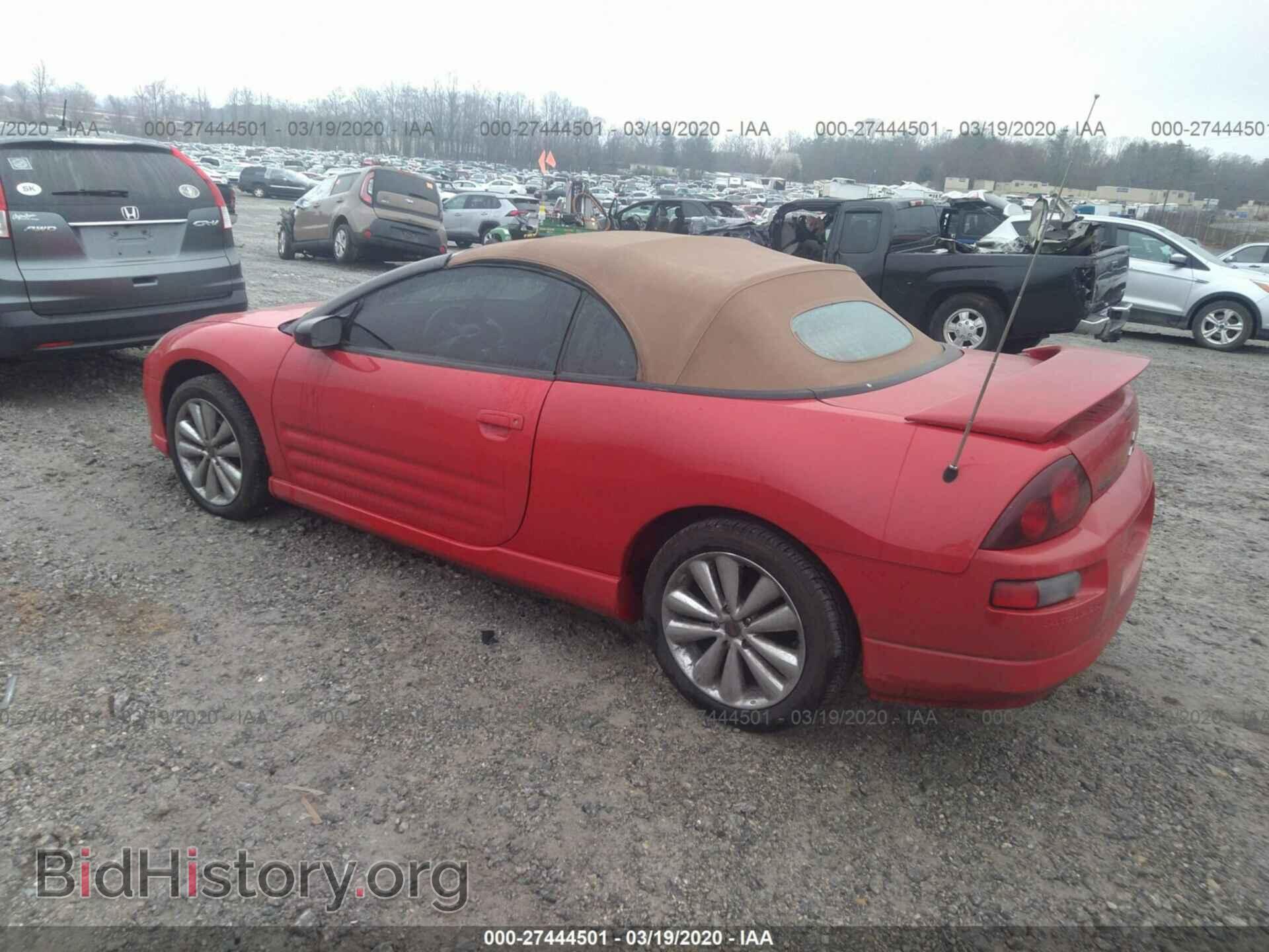 2001 MITSUBISHI ECLIPSE - VIN: 4A3AE55H11E004657 - Фото 3