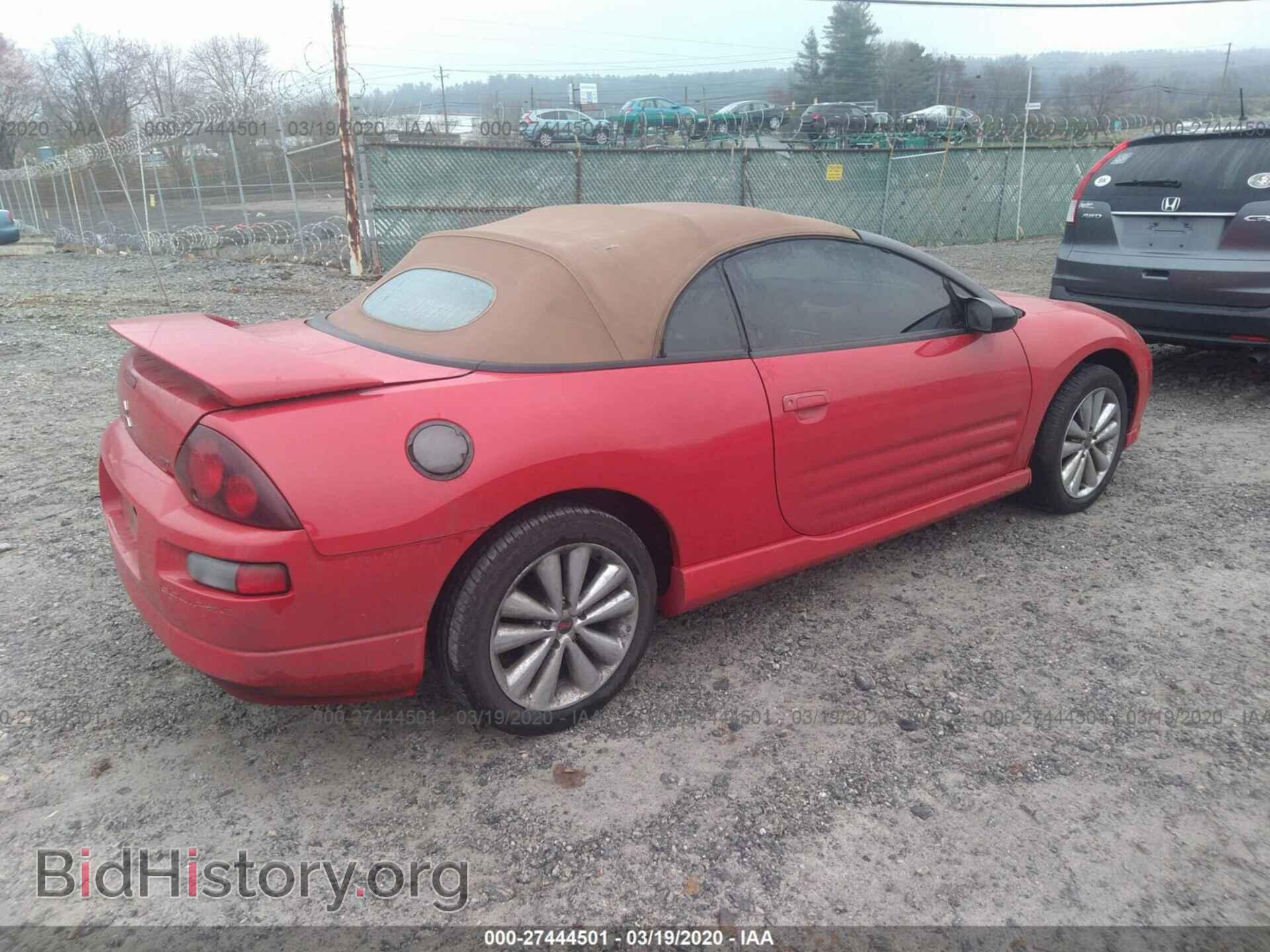 2001 MITSUBISHI ECLIPSE - VIN: 4A3AE55H11E004657 - Фото 4