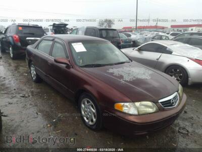 2000 Mazda 626 ES/LX, maroon — VIN 1YVGF22C1Y5174927, IAAI