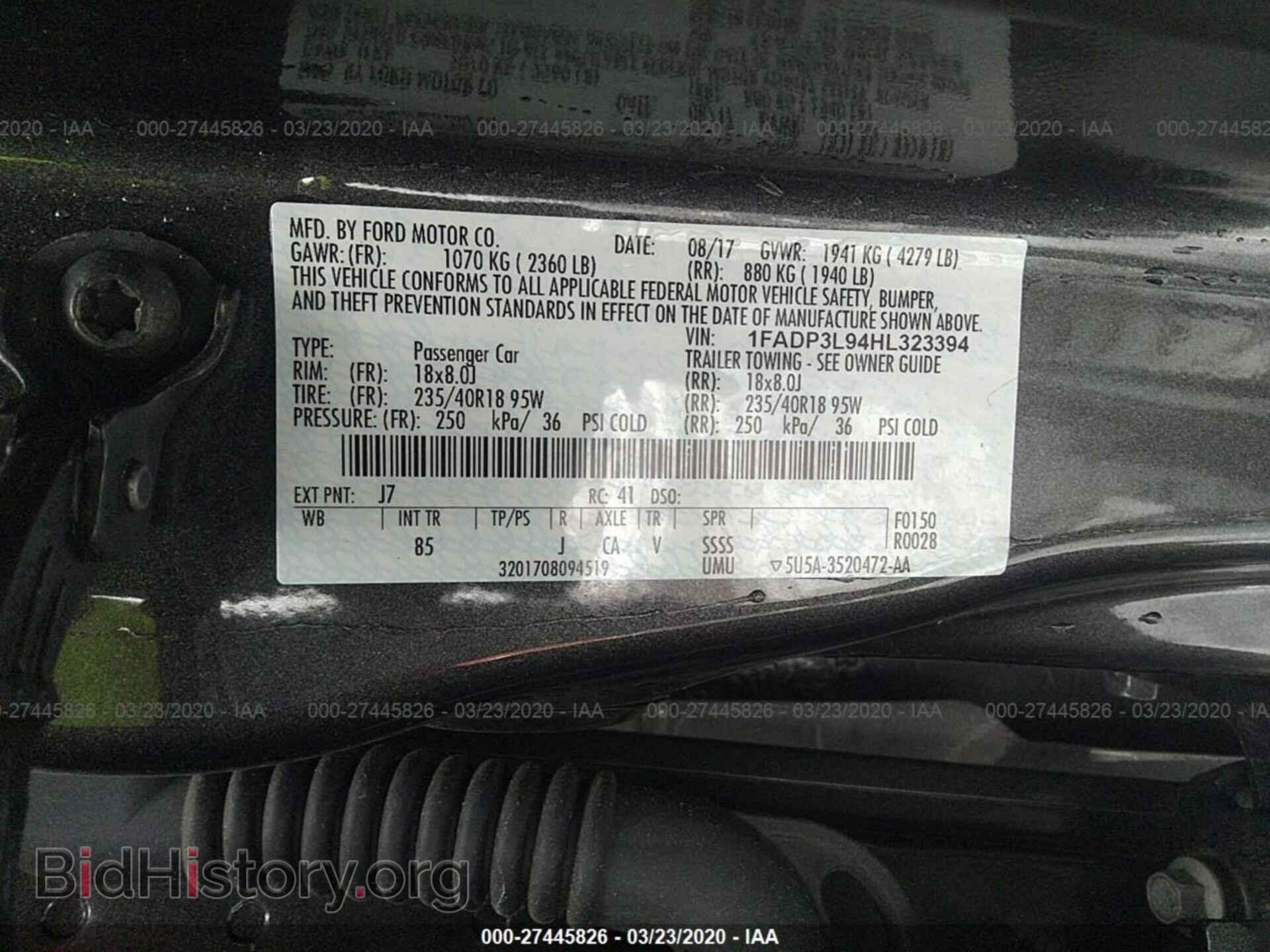 2017 FORD FOCUS - VIN: 1FADP3L94HL323394 - Фото 9