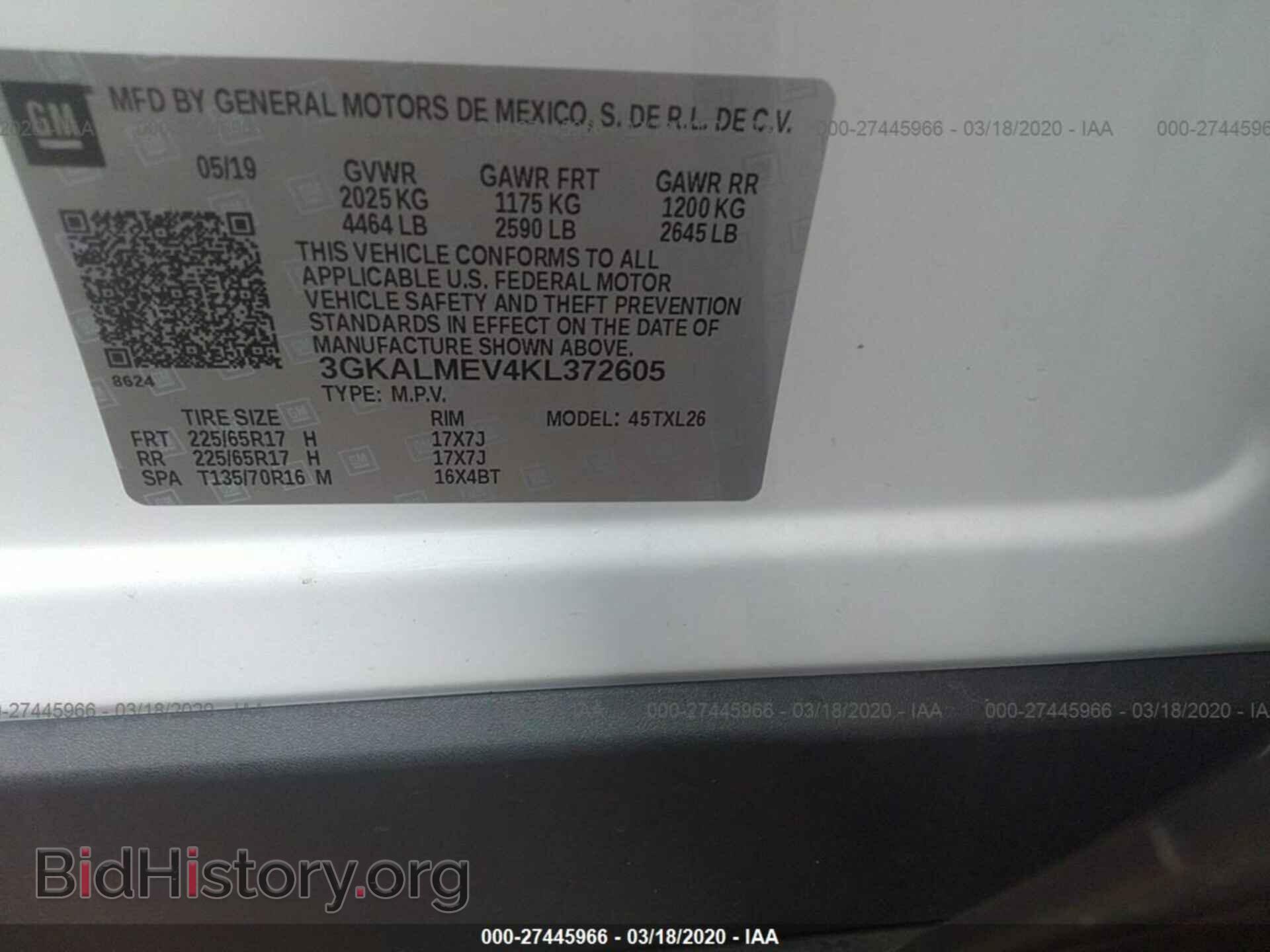 2019 GMC TERRAIN - VIN: 3GKALMEV4KL372605 - Фото 9