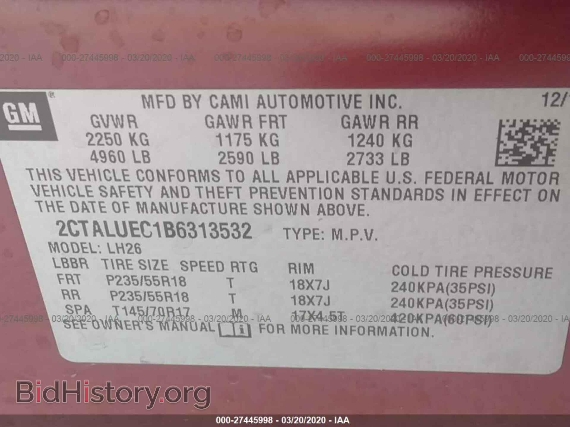 2011 GMC TERRAIN - VIN: 2CTALUEC1B6313532 - Photo 9