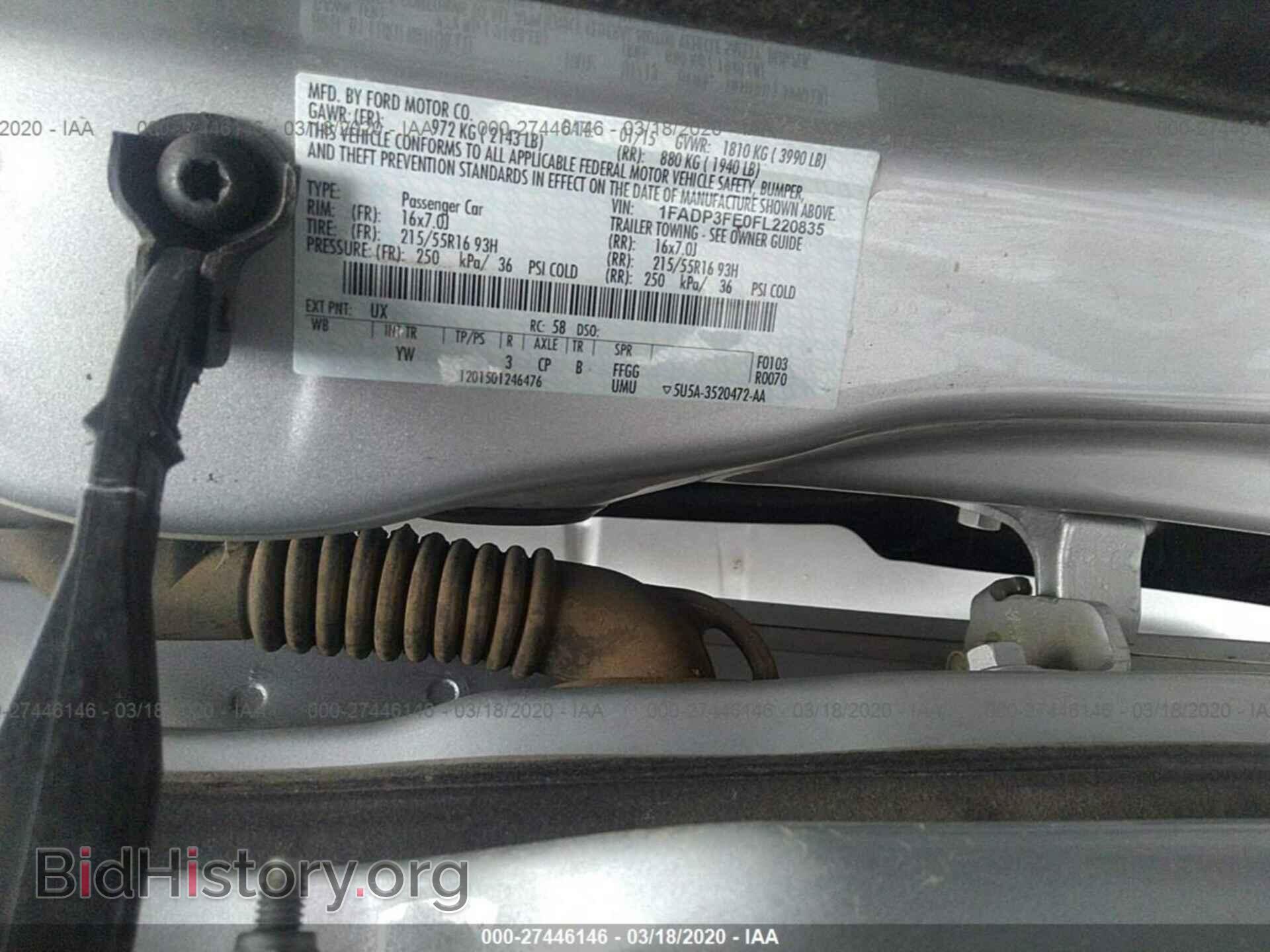 2015 FORD FOCUS - VIN: 1FADP3FE0FL220835 - Фото 9