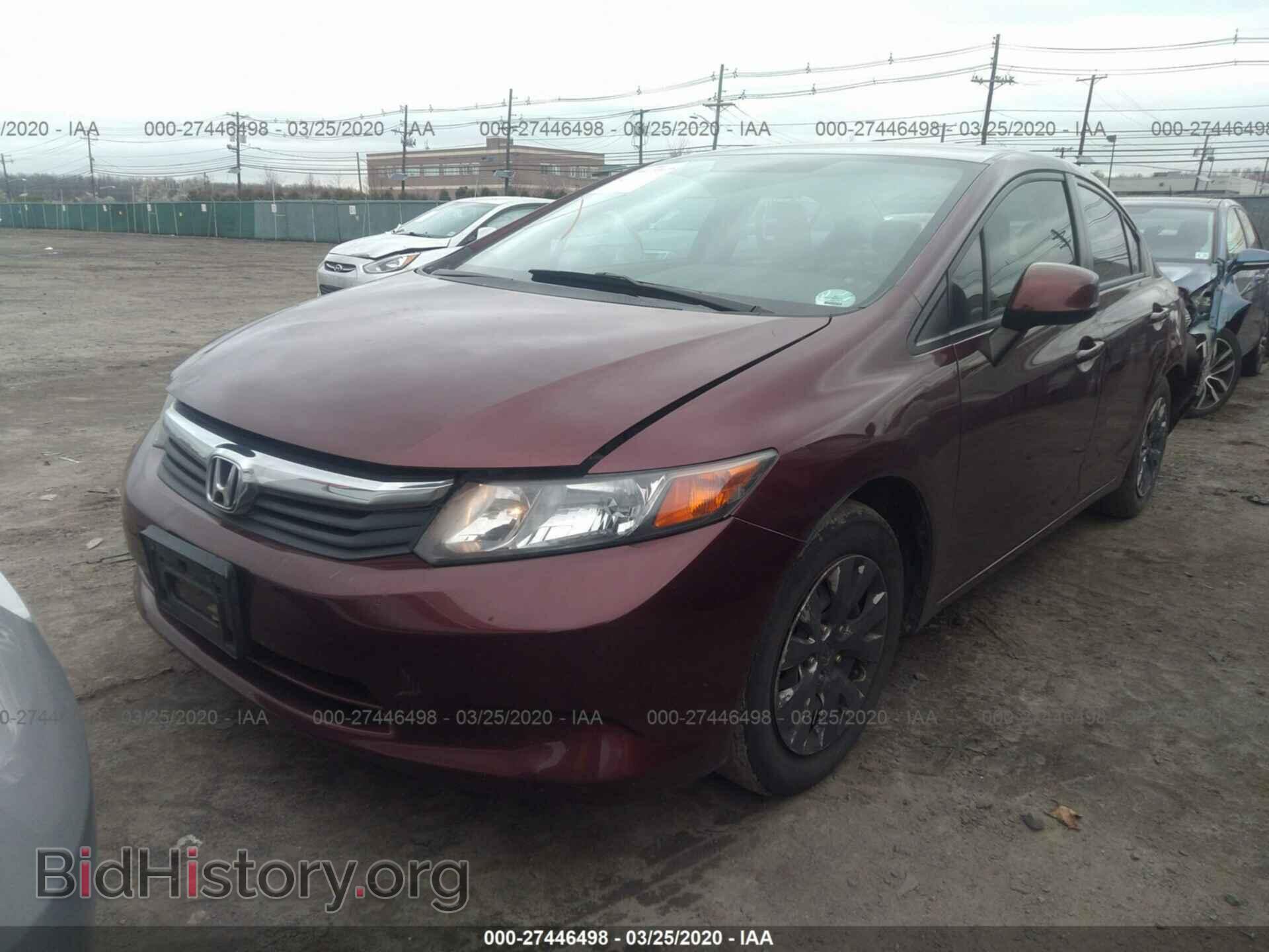 2012 HONDA CIVIC - VIN: 19XFB2F54CE320078 - Фото 2