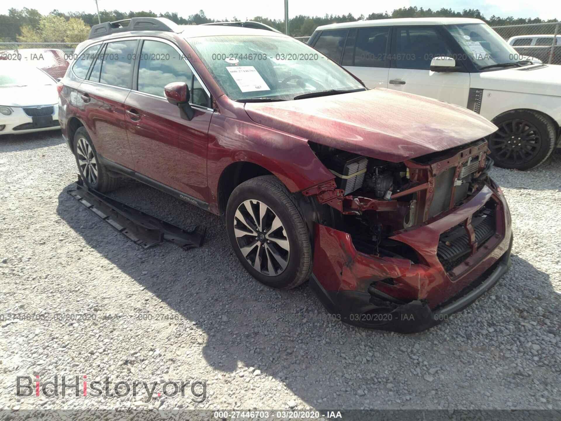 Фотография 4S4BSENC2G3262707 - SUBARU OUTBACK 2016