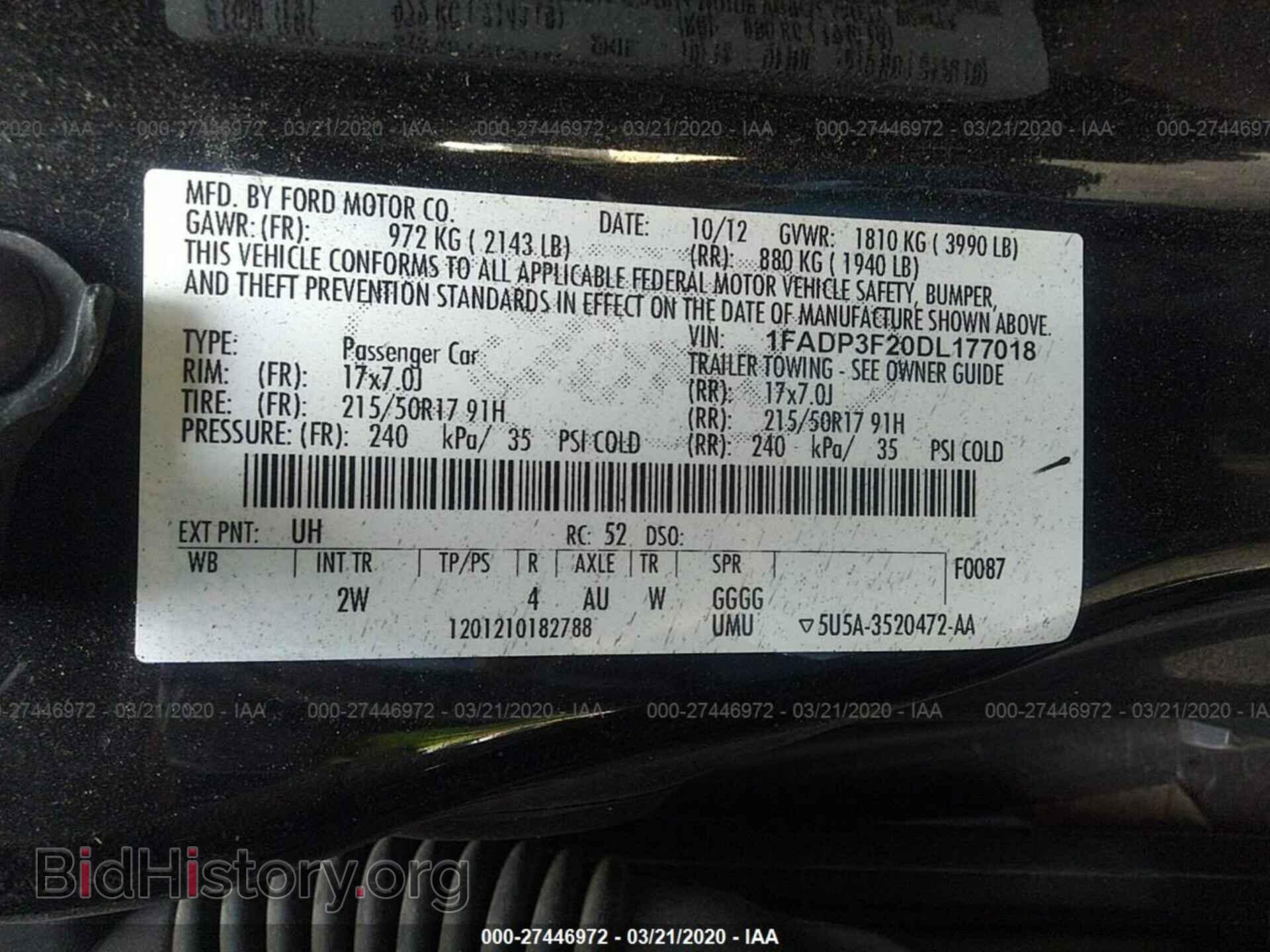2013 FORD FOCUS - VIN: 1FADP3F20DL177018 - Photo 9