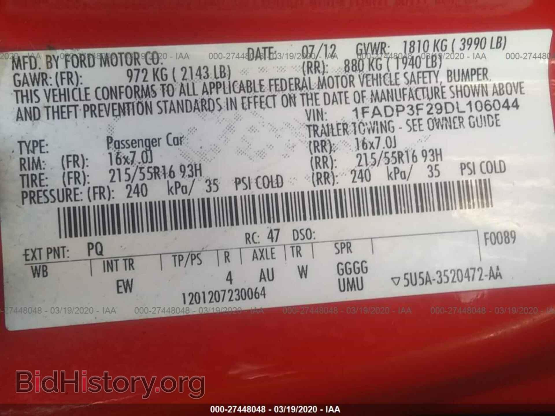 2013 FORD FOCUS - VIN: 1FADP3F29DL106044 - Photo 9