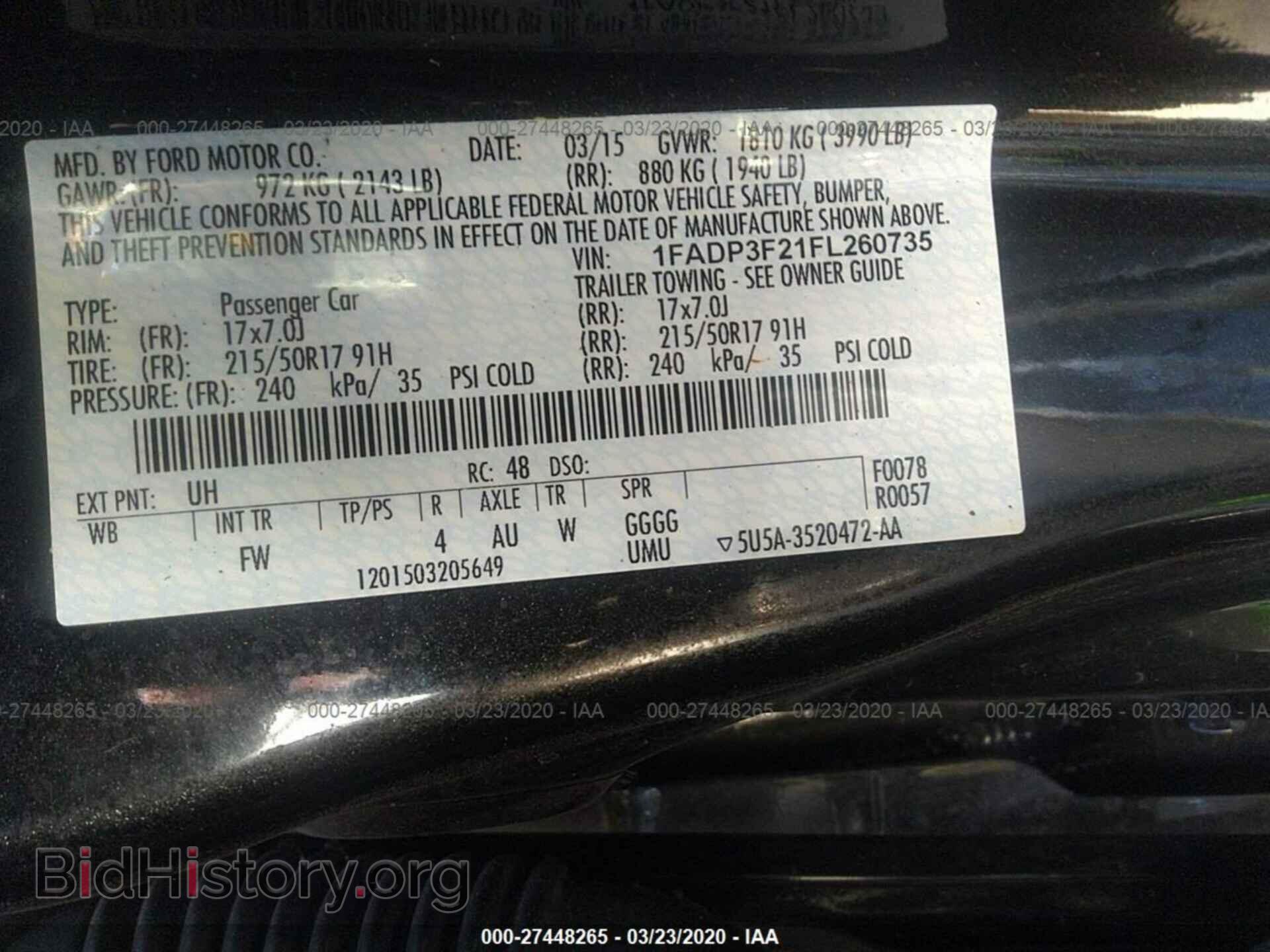 2015 FORD FOCUS - VIN: 1FADP3F21FL260735 - Photo 9