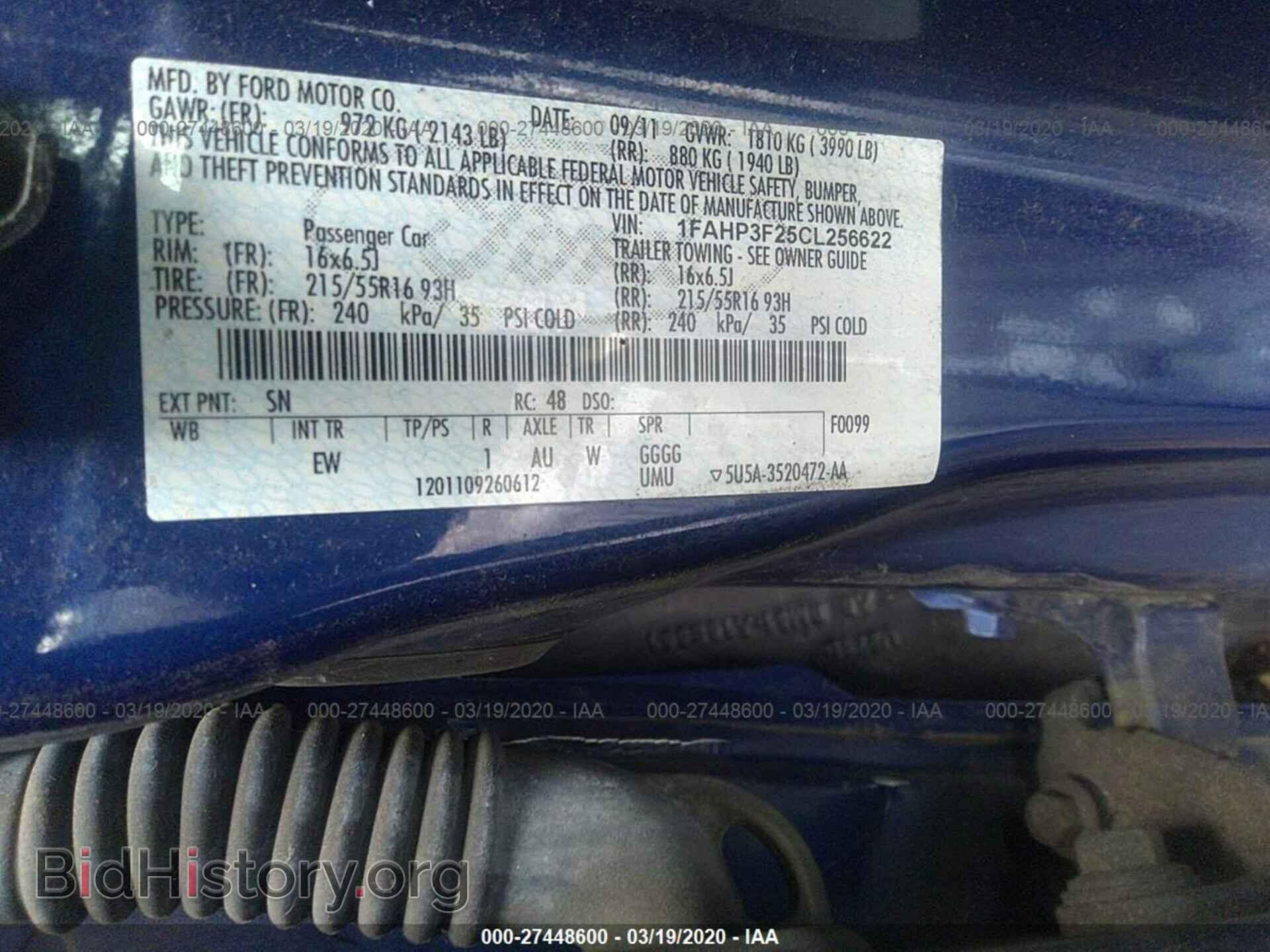 2012 FORD FOCUS - VIN: 1FAHP3F25CL256622 - Фото 9