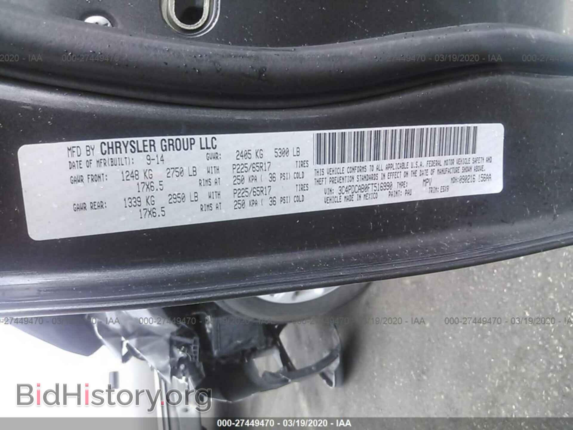 2015 DODGE JOURNEY - VIN: 3C4PDCAB0FT516990 - Photo 9