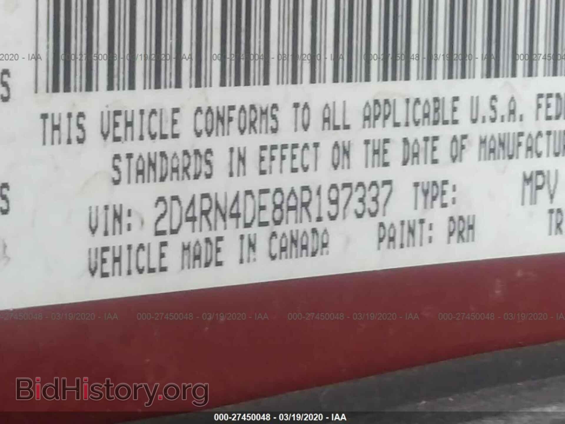 2010 DODGE GRAND CARAVAN - VIN: 2D4RN4DE8AR197337 - Фото 9