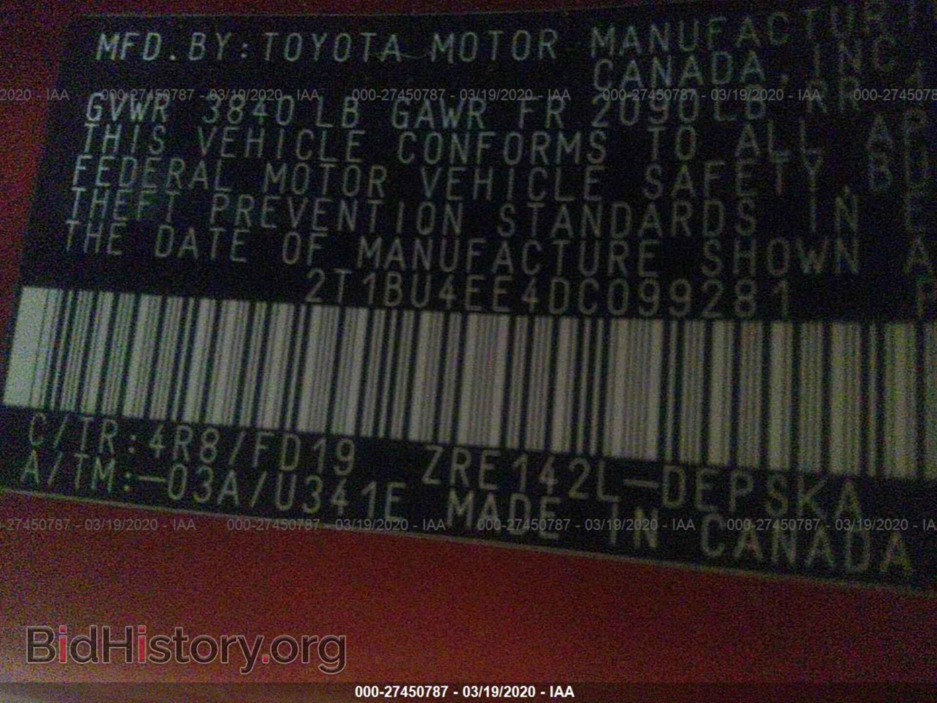 2013 TOYOTA COROLLA - VIN: 2T1BU4EE4DC099281 - Фото 9