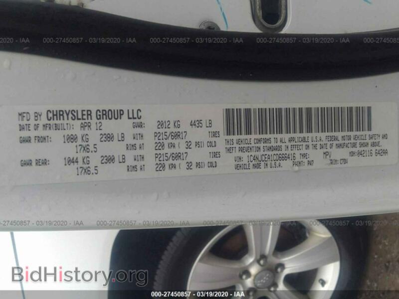 2012 Jeep COMPASS (VIN 1C4NJCEA1CD666416) — фото 9 из 11
