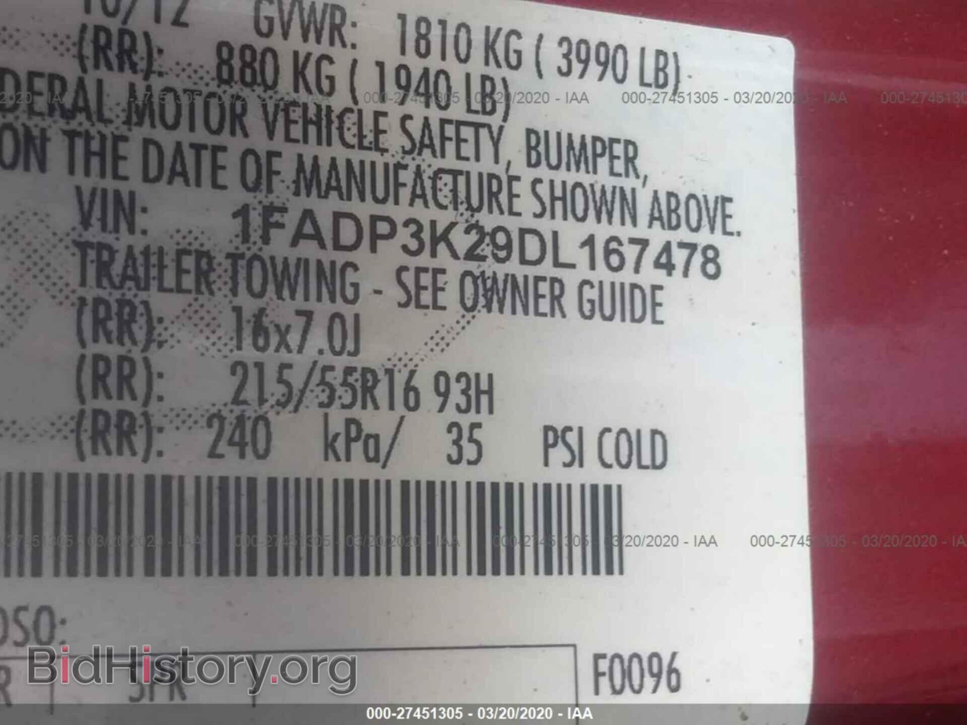 2013 FORD FOCUS - VIN: 1FADP3K29DL167478 - Photo 9