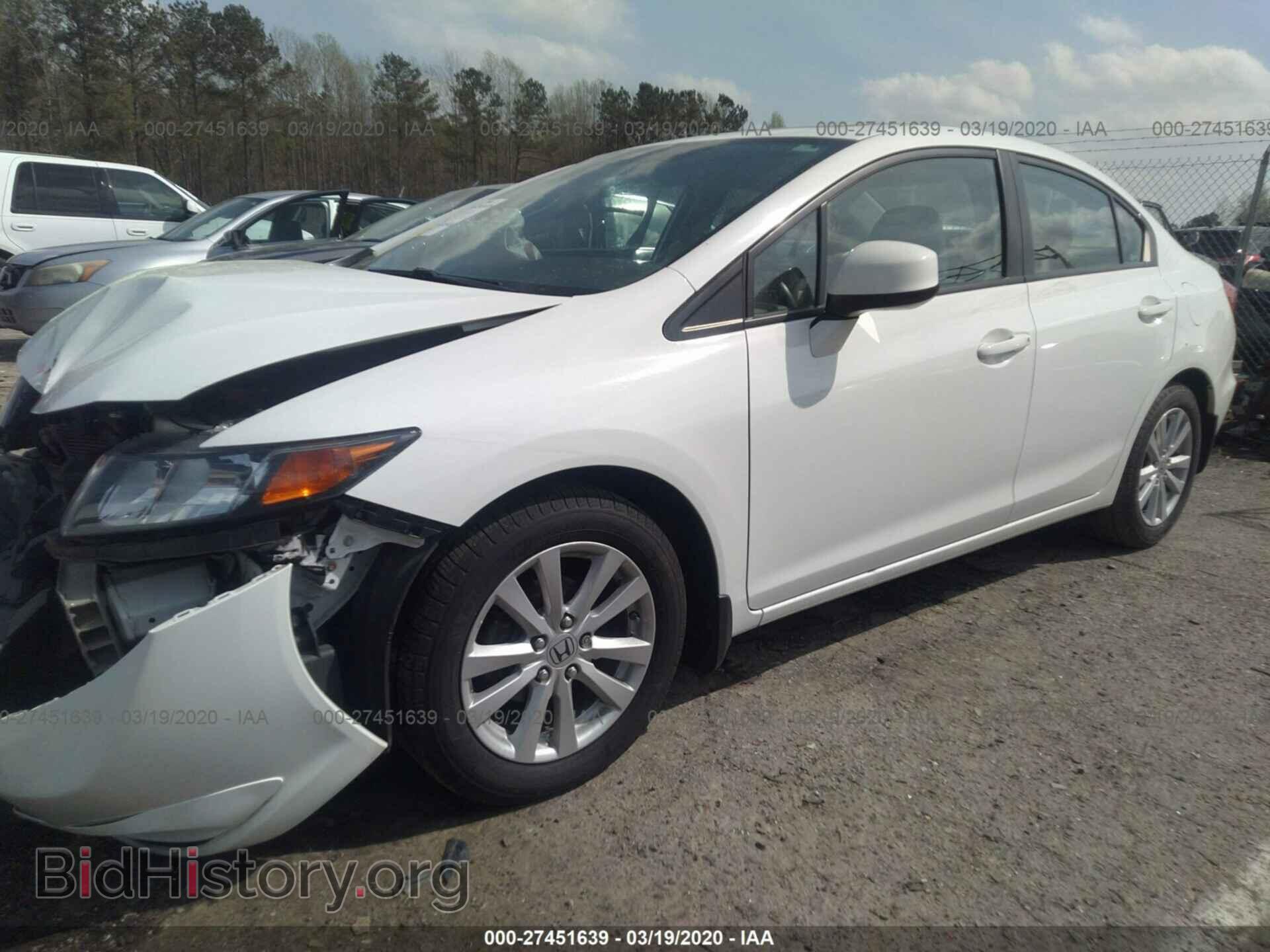 2012 HONDA CIVIC SDN - VIN: 2HGFB2F98CH545208 - Фото 2