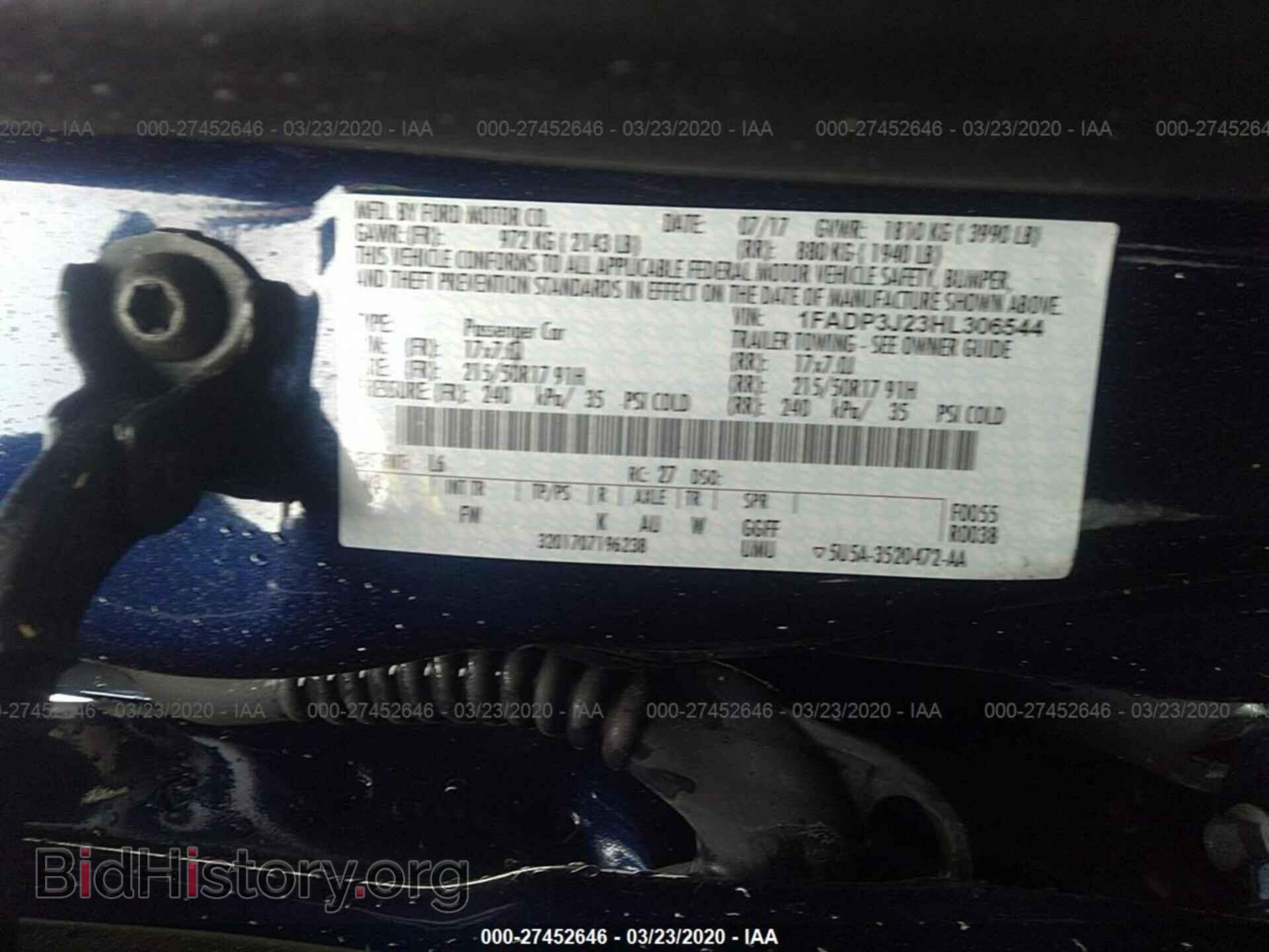 2017 FORD FOCUS - VIN: 1FADP3J23HL306544 - Фото 9