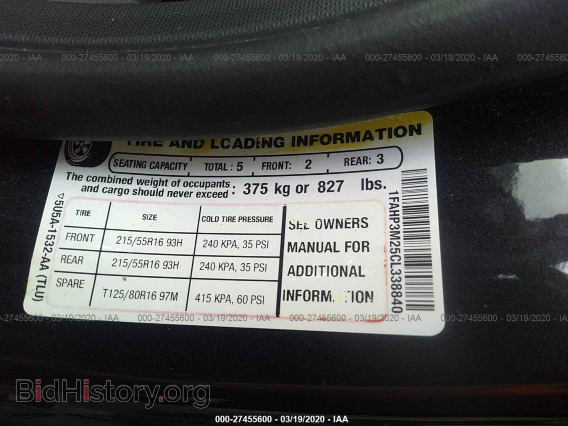2012 FORD FOCUS - VIN: 1FAHP3M25CL338840 - Фото 9
