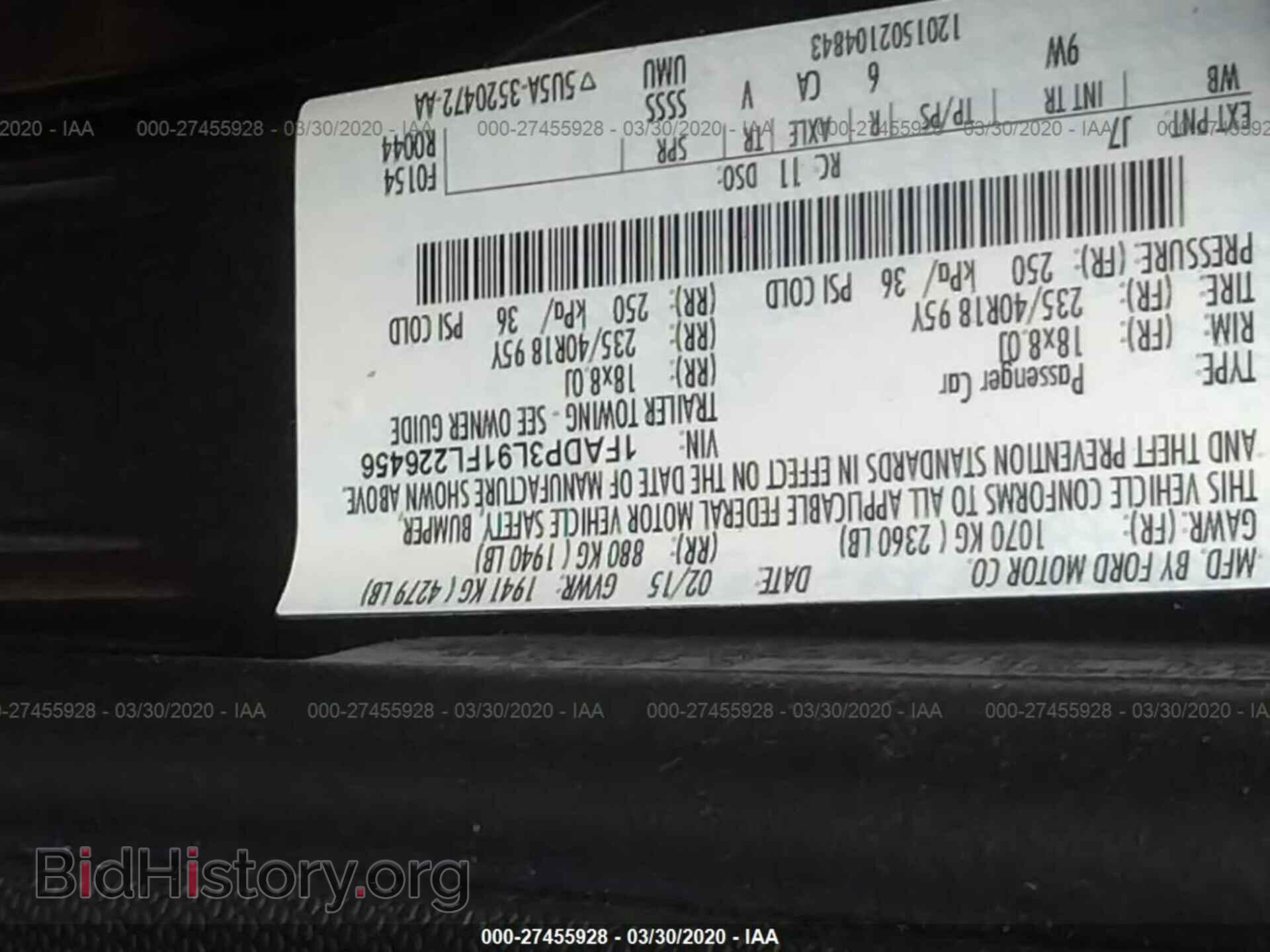 2015 FORD FOCUS - VIN: 1FADP3L91FL226456 - Фото 9