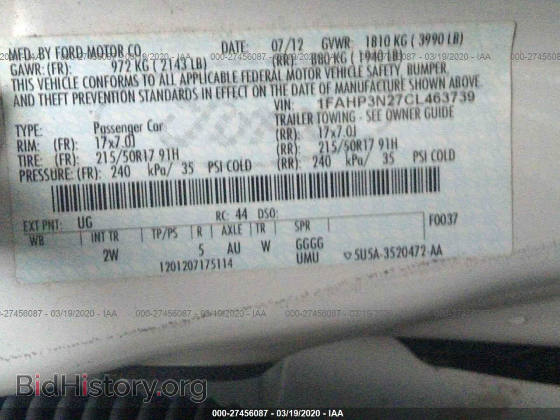 2012 FORD FOCUS - VIN: 1FAHP3N27CL463739 - Photo 9